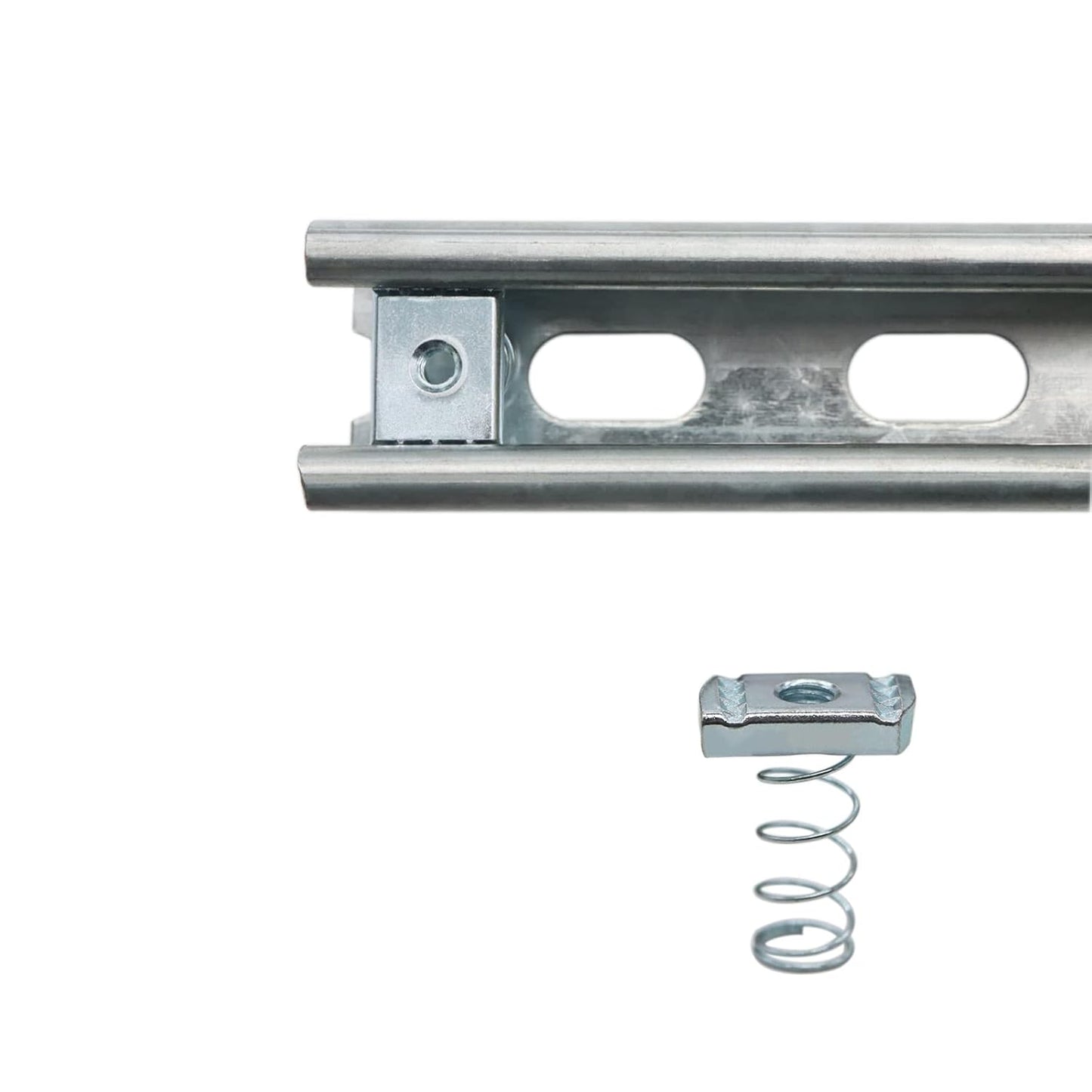 Strut Channel Nuts, 1/4"-20 Spring Channel Nut with Zinc Electroplate Finish, Long Spring Nuts Great for Use with Unistrut Channels (10 Pack)