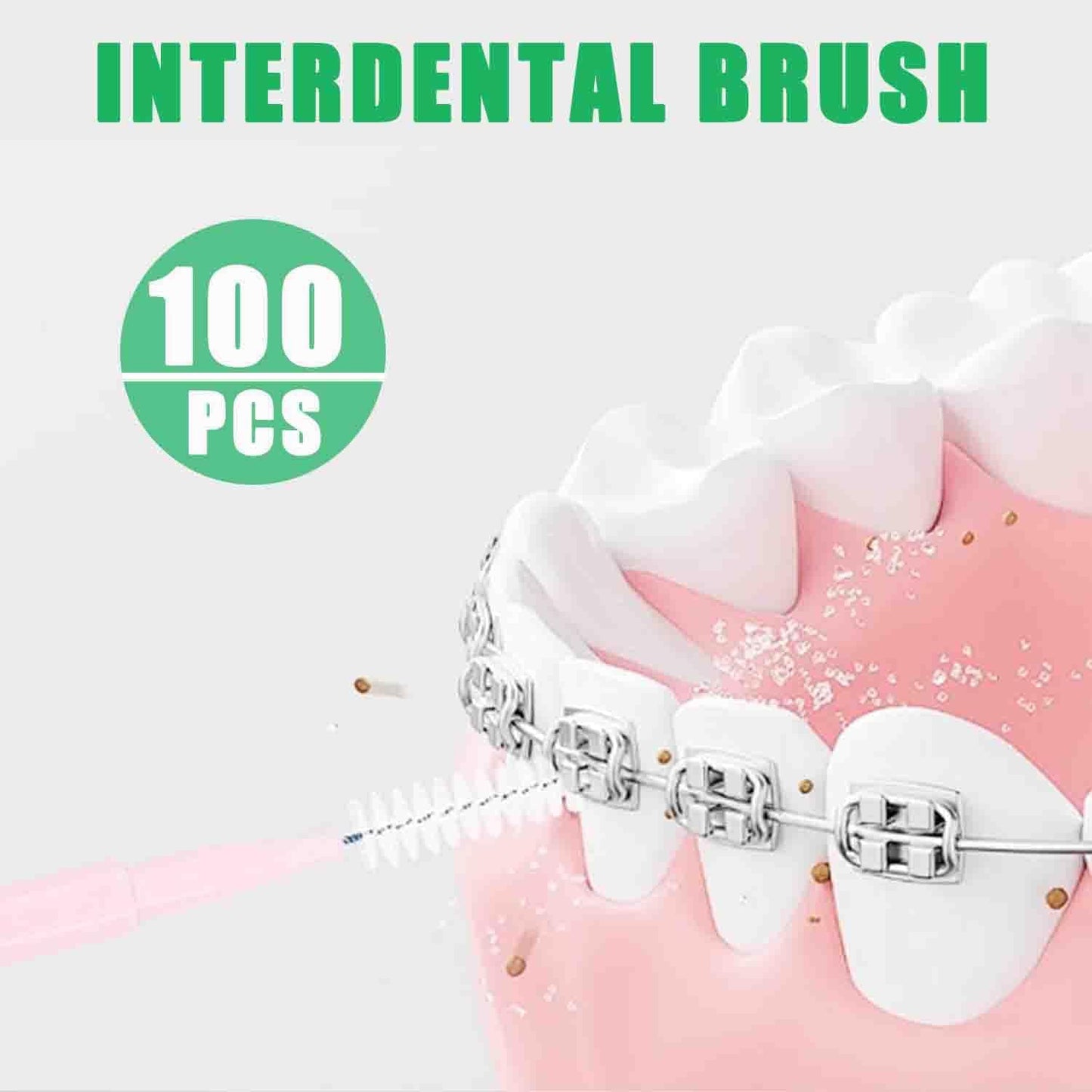 100pcs Interdental Brhes Dental Cleaning Tools Tooth Floss Picks Oral Hygiene Toothpicks