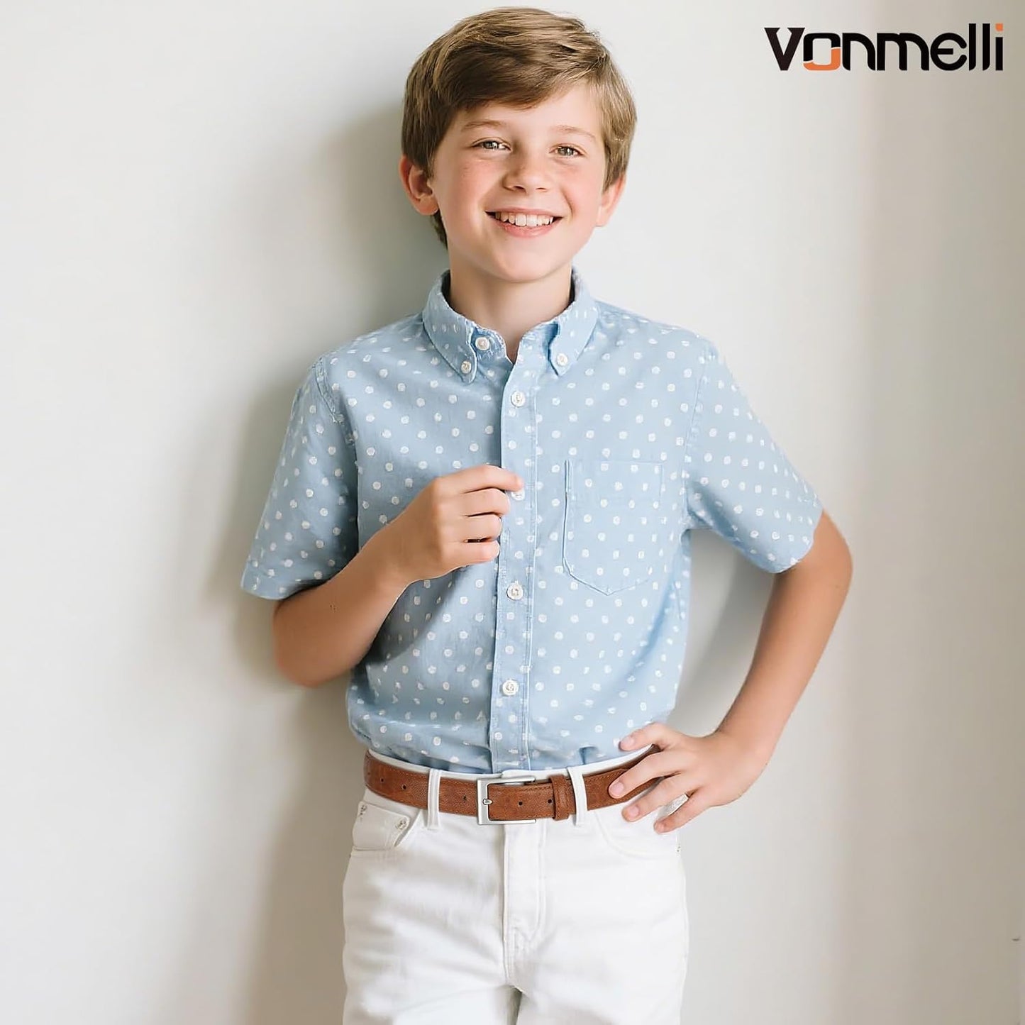 Boys Leather Belt Kids Dress Belt Jeans Formal and Casual Pants School Uniform Belts