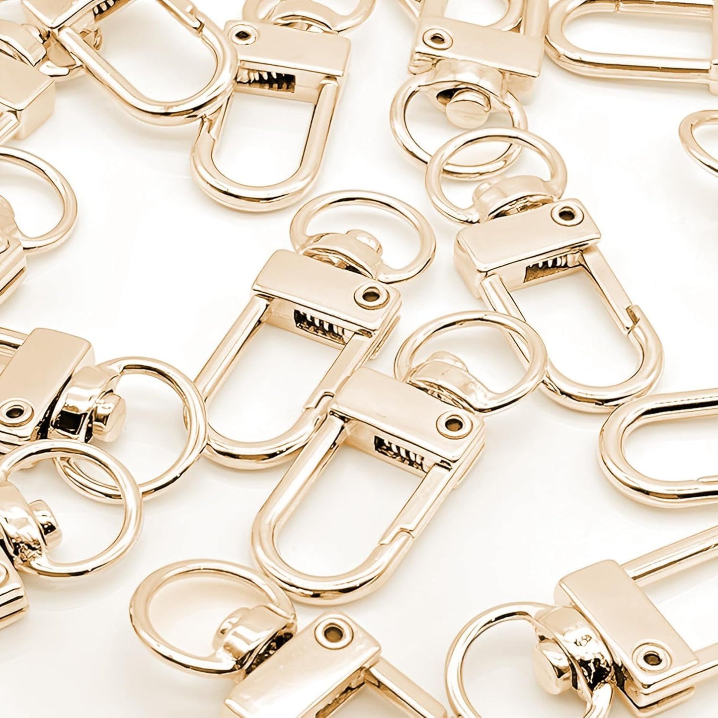 20 Pack Gold Metal Lobster Claw Clasps, 360° Swivel Lanyard Snap Hooks Lobster Clasp for Keychains, Key Chain Hooks for Jewelry Making Purse Bags DIY Crafts Pet Collar