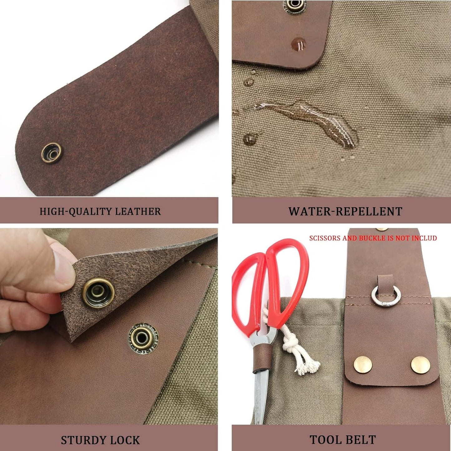 Foraging Pouch Leather Canvas Collapsible Bag Water Resistant Outdoor Camping Storage Folding Bag Mushroom Bags Bushcraft Belt Pouches for Travel Camping Hiking
