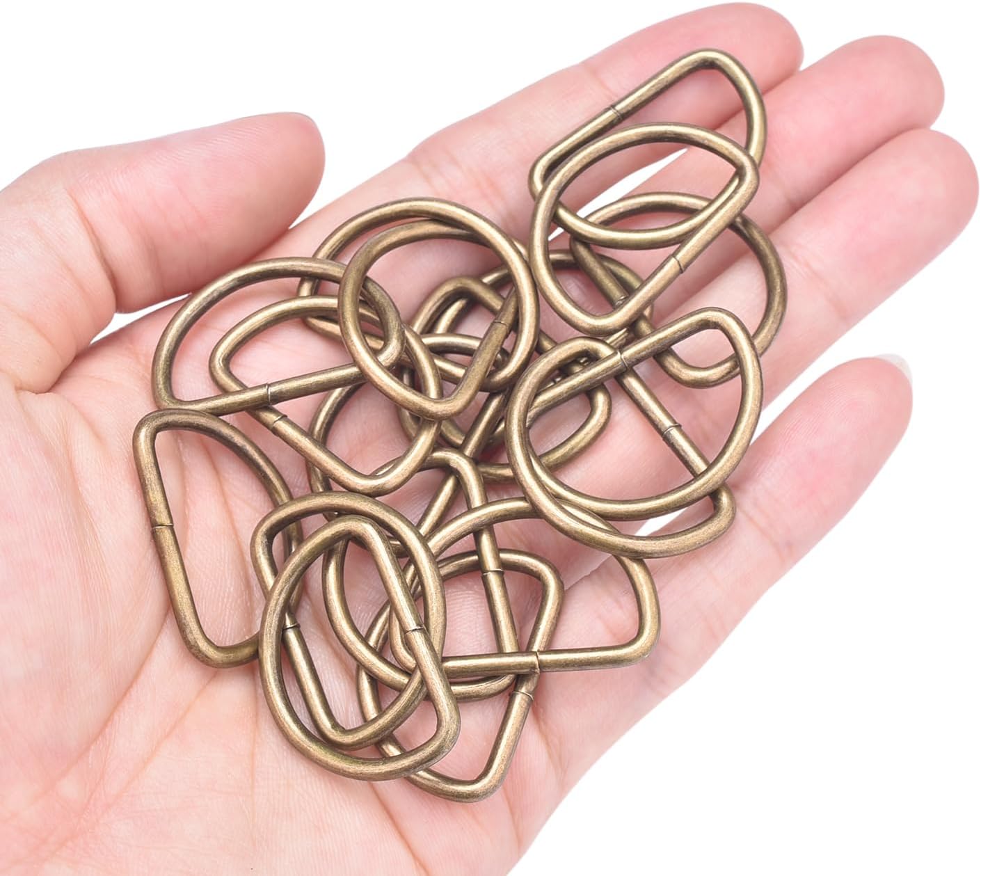 CooBigo 100 Pack 1" Metal D Ring for Purse Making Aprons Belts, Dee Rings Metal Buckle for Canvas Bags Webbing Leather Straps Wallets Crafts Pet Collar Backpack Hardware Assorted