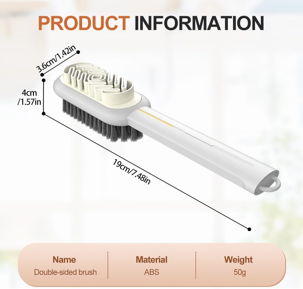 2 in 1 Scrub Suede Shoe Brush, Rubber Polish Eraser with Soft Bristle Brush for Suede Cleaner and Nubuck Brush (Black)