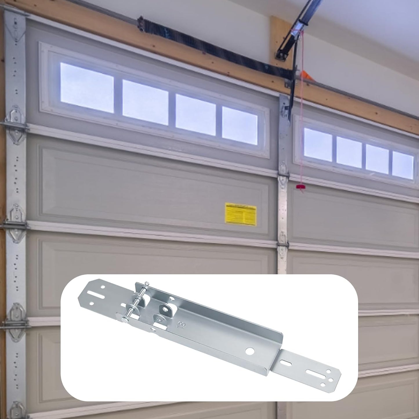 Xadnitu Garage Door Reinforcement Bracket, Operator Repair Hookup Brackets with Clevis Pin for Repairing Attach to The Garage Opener (18 inch)