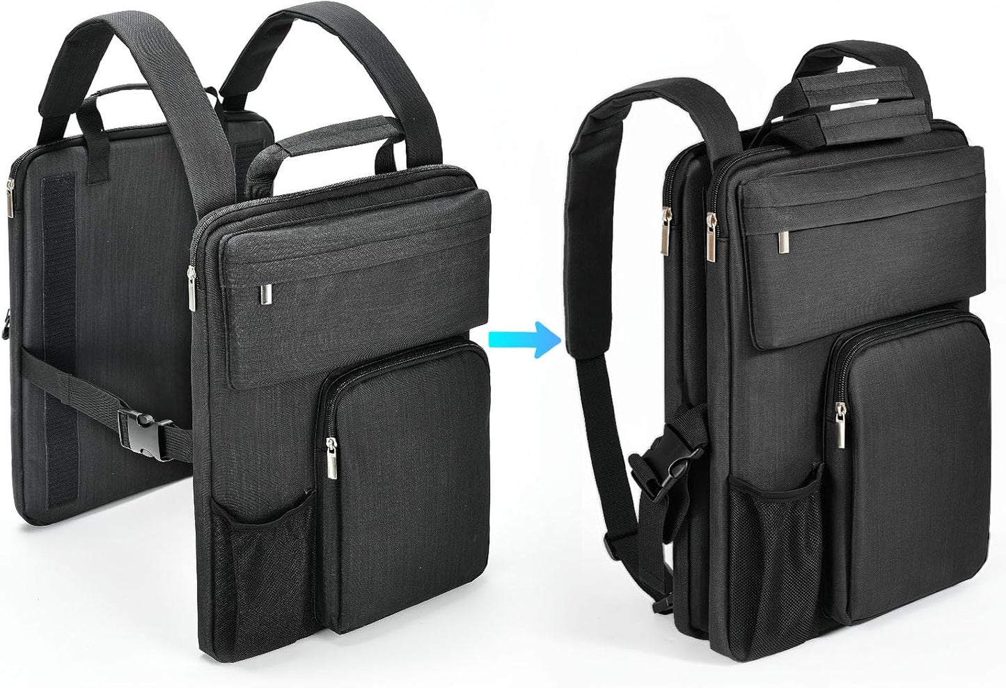 Over Luggage Organizer for Suitcase, Luggage Harness with Cup Holder, Portable Travel Backpack with Adjtable Straps, Hanging Suitcase Organizer for 16" Laptop, Passport