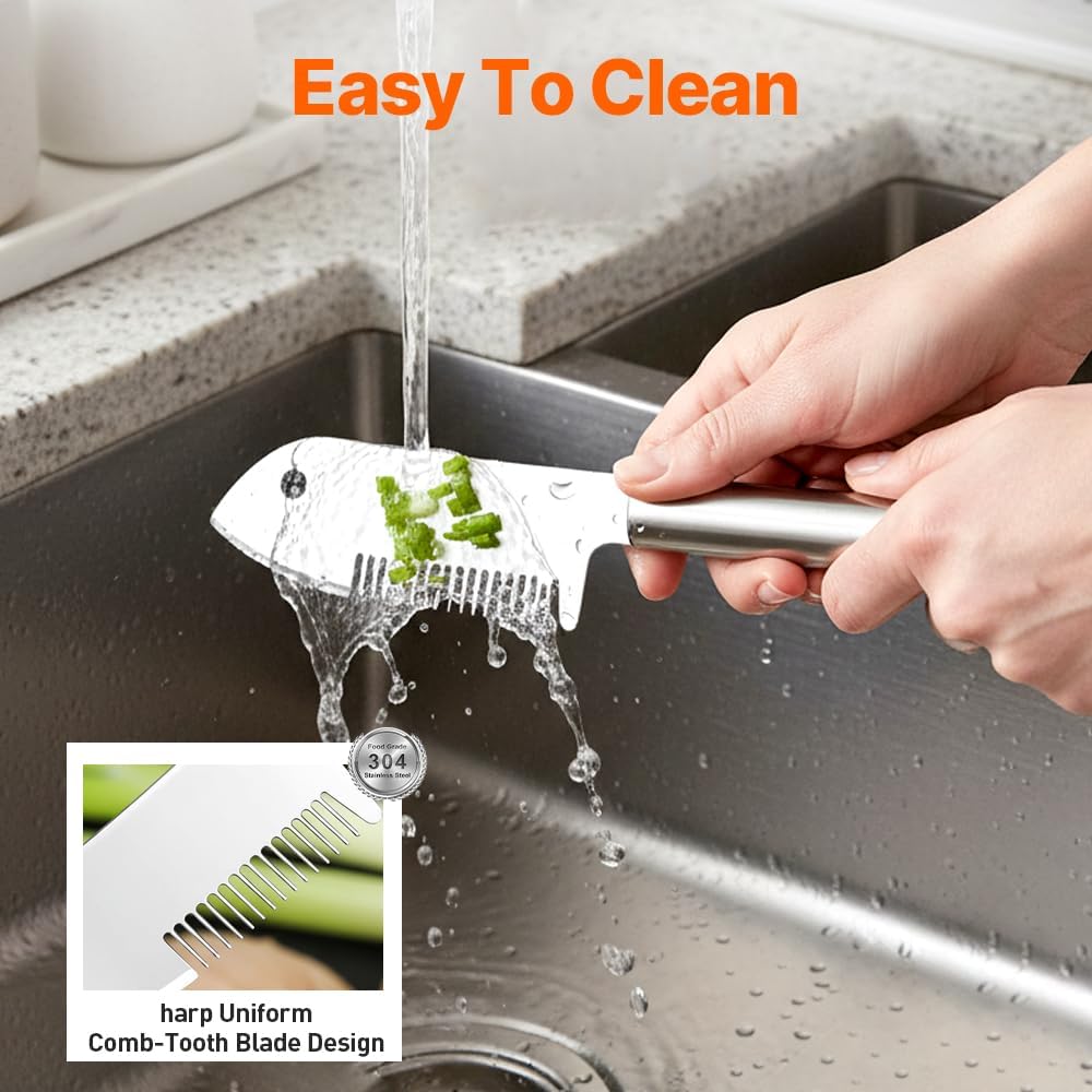 Stainless Steel Multi-Purpose Julienne Peeler, Precision Blade Vegetable Fruit Slicer, Ergonomic Grip & One-Piece, Shredder for Salads Potatoes Carrots (1PCS)