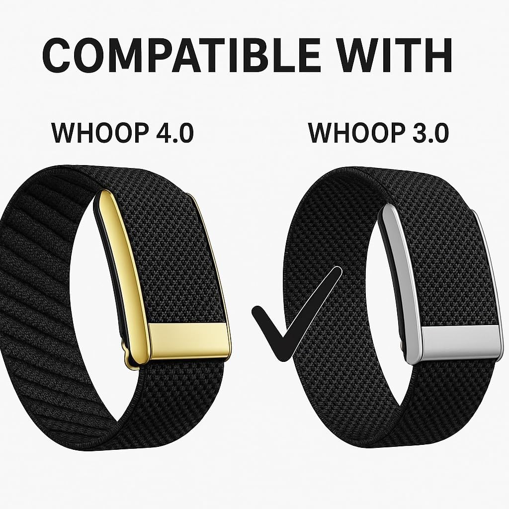 Premium Nylon Sport Band Compatible with WHOOP 4.0, Adjtable Stretch Wrist Strap for WHOOP Fitness Tracker–Breathable, Durable & Secure Fit Strap with Metal Buckle