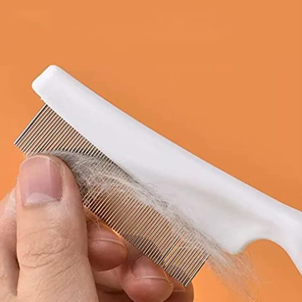 Multifunctional Pet Hair Comb, 2023 New Magic Pet Comb Dog Combs for Grooming, Stain Tear Removal Comb Stainless Steel Fine-Tooth Grooming Massage Comb for Dog Cat (1 Pair, Blue)