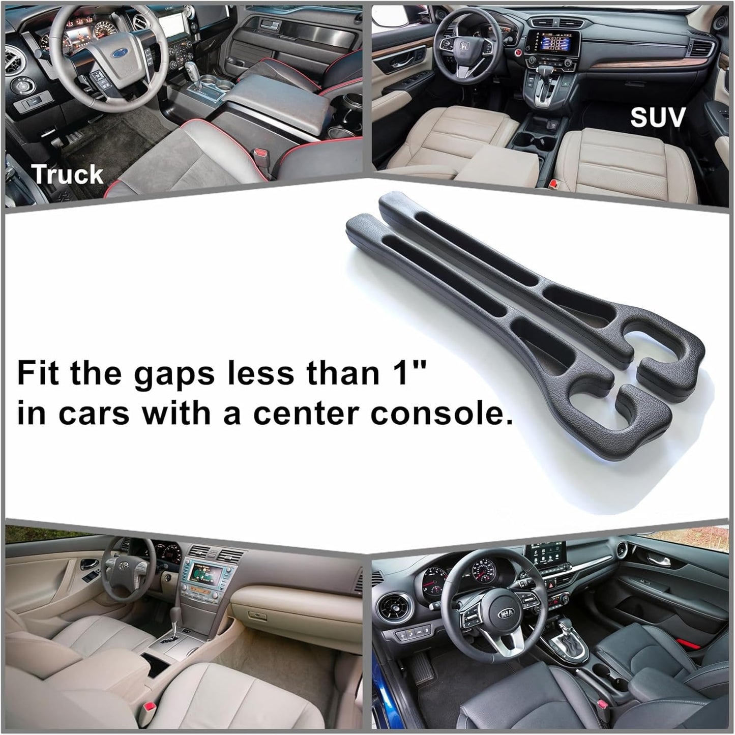 2 Pack No Drop Car Seat Gap Filler Guard, Stopper/Catcher to Fill The Gap Between Seat and Console Black Car Crevice Inbetween Blocker Plug Space Pad YMT-A03