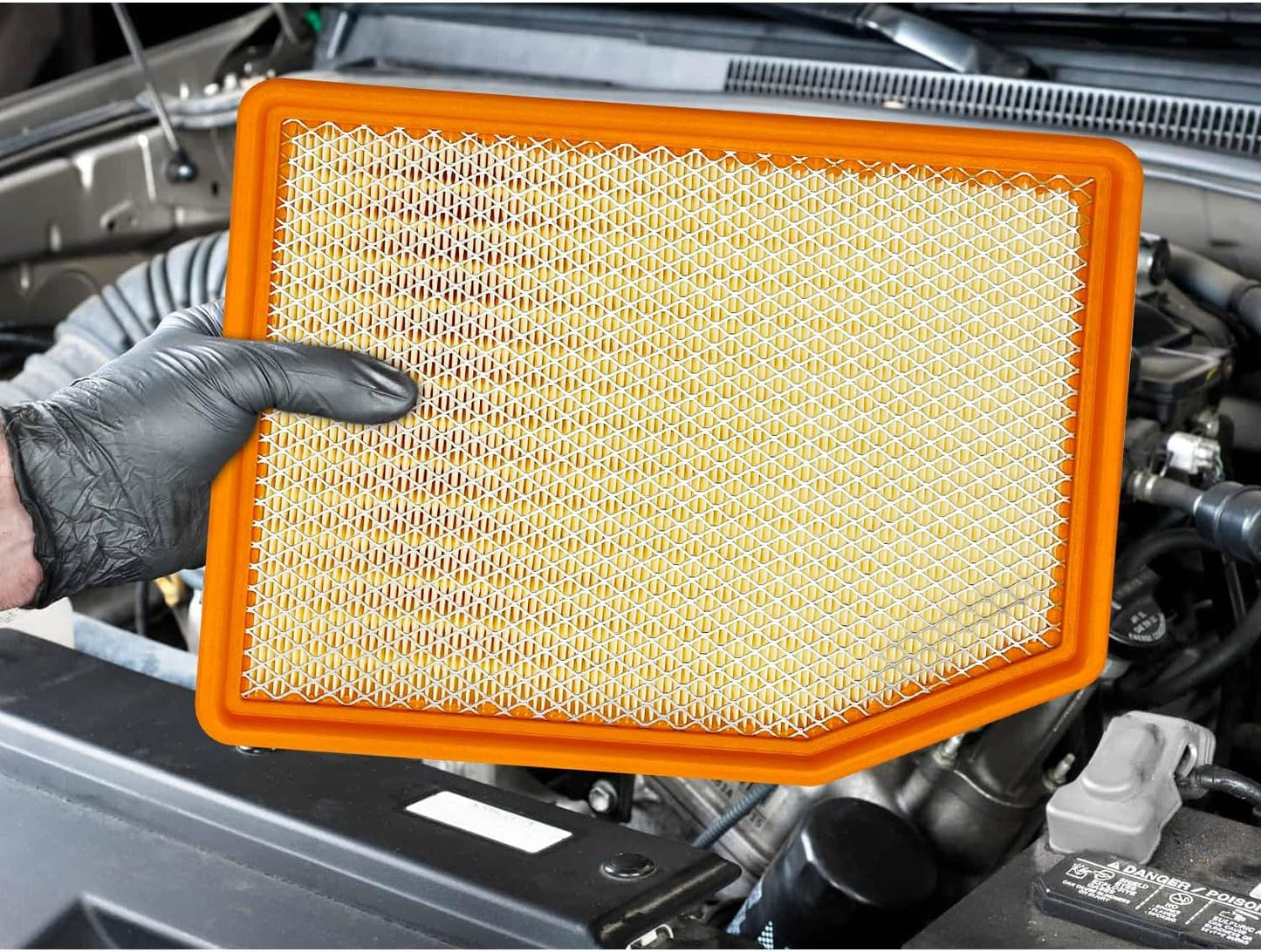 Engine Air Filter JM1219 Fits for 2021-2025 Escalade ESV, 2019-2025 Silverado 1500, 2021-2025 Suburban, 2021-2025 Tahoe, 2019-2025 Sierra 1500, 2021-2025 Yukon XL, for 84121217 A3244C 84121219