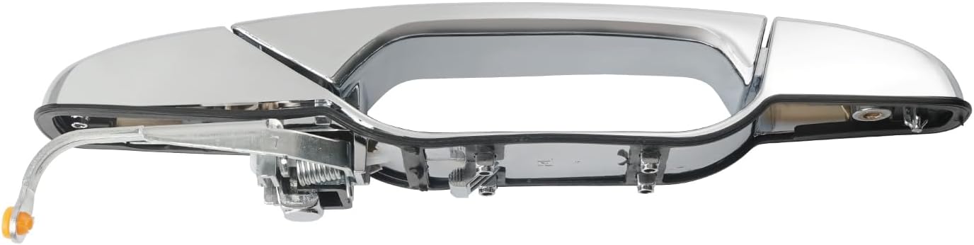 Exterior Chrome Door Handle Rear Left Driver Side Compatible with 2007-2014 Chevy Silverado Suburban Avalanche Tahoe, GMC Sierra Yukon, Cadillac Escalade Replace 15915659, 20954849, 22738725, 25890289