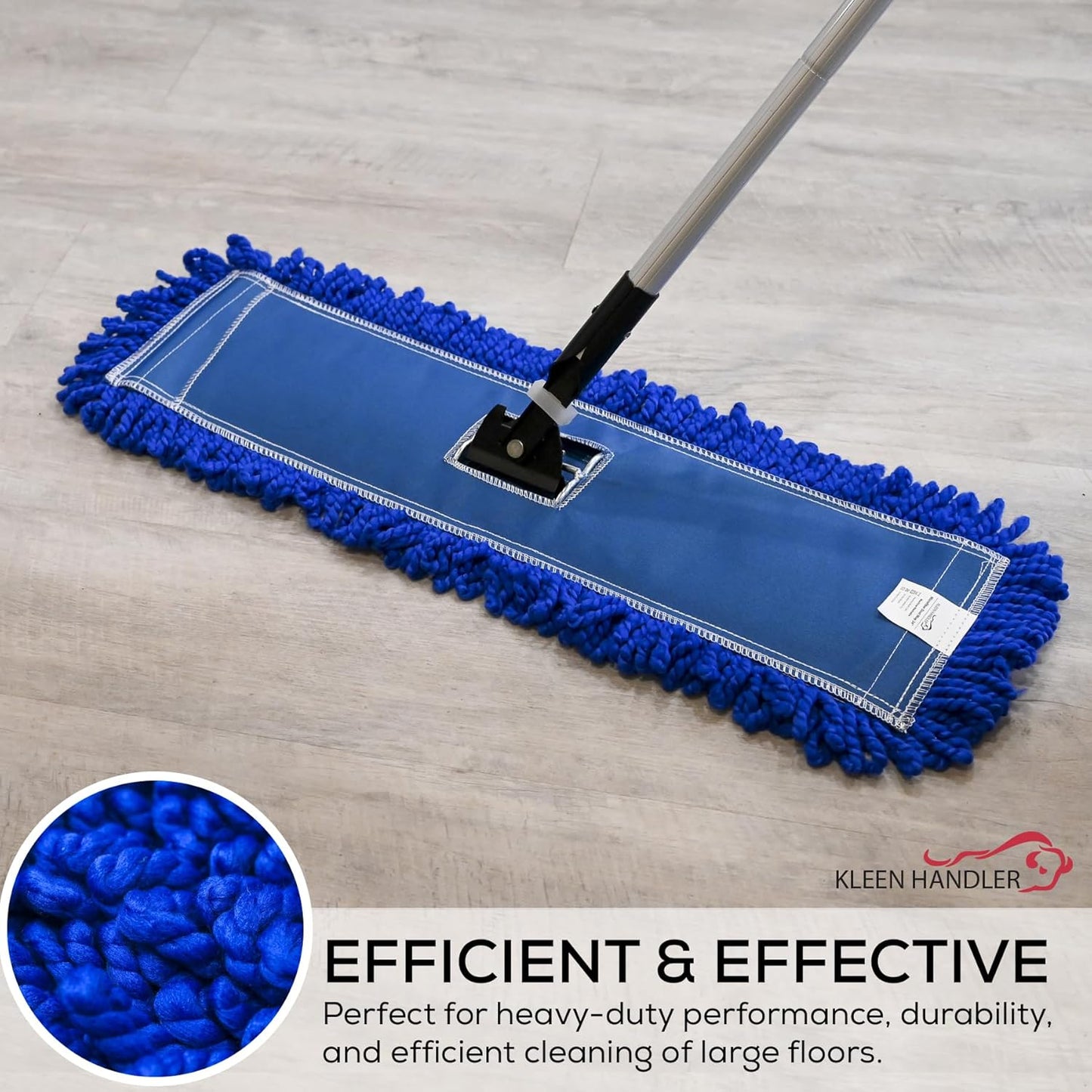 24 inch Microfiber Dust Mop | Medium Washable Commercial Mop Head Replacement, Pack of 3