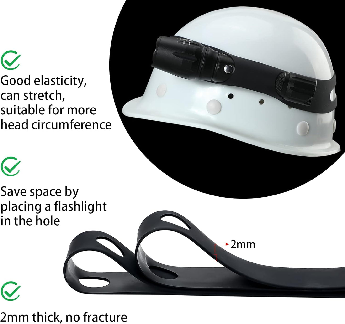 4 Pcs Firefighter Tools Include 2 Helmet Band Glove Strap Holder Fire Safety with Reflective Trim Accessories