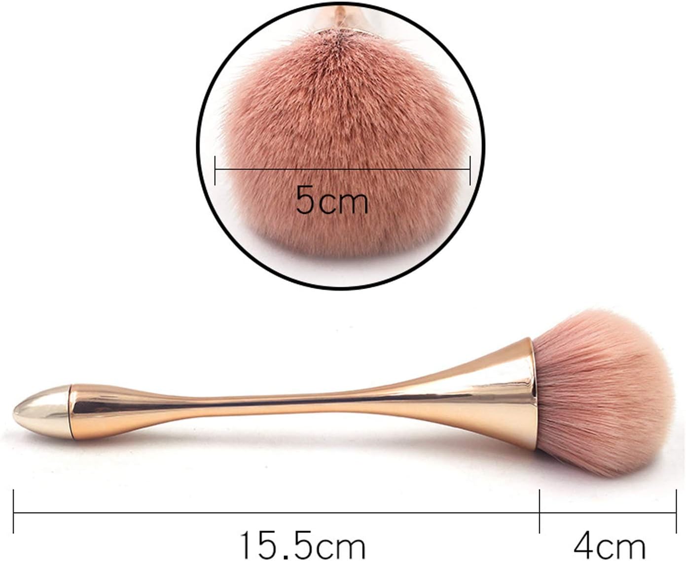 Super Large Mineral Powder Brush, Nail Brushes Kabuki Makeup Brushes Soft Fluffy Foundation Brush Blush Brush,Professional Powder Brushfor Daily Makeup(Rose Gold color) …