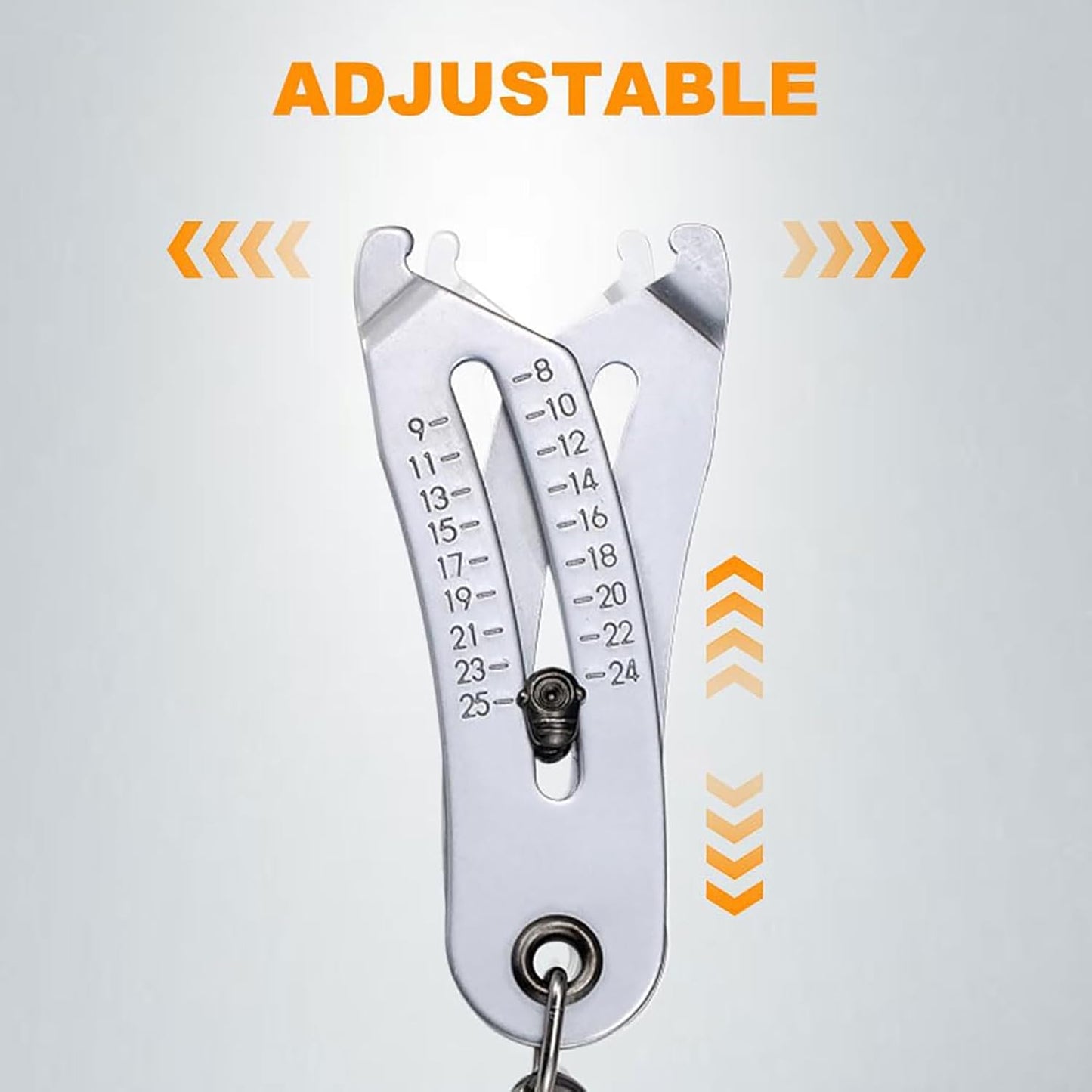 Portable Precise Thread Size Checker Keychain, Bolt Size Finder Keychain Measuring Both Metric & SAE Sizes, Compact Thread Measurement Tool for On-The-Go Convenience (2 Pcs)