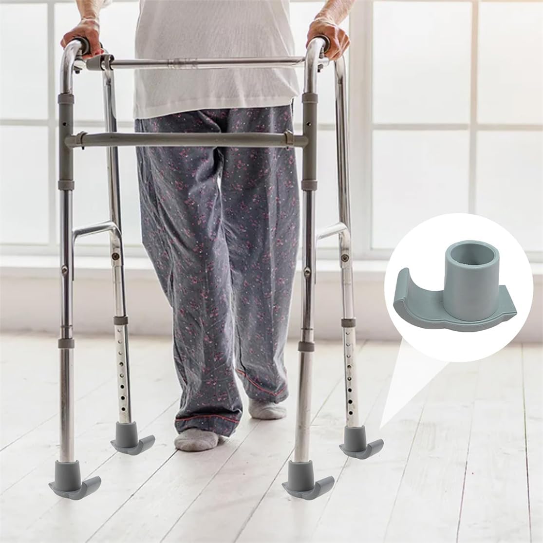 Walker Ski Glides for Folding Walker 2 Pack Rubber Walker Glide Caps Walker Replacement Accessories for Seniors, 1⅛" Inch (28mm)