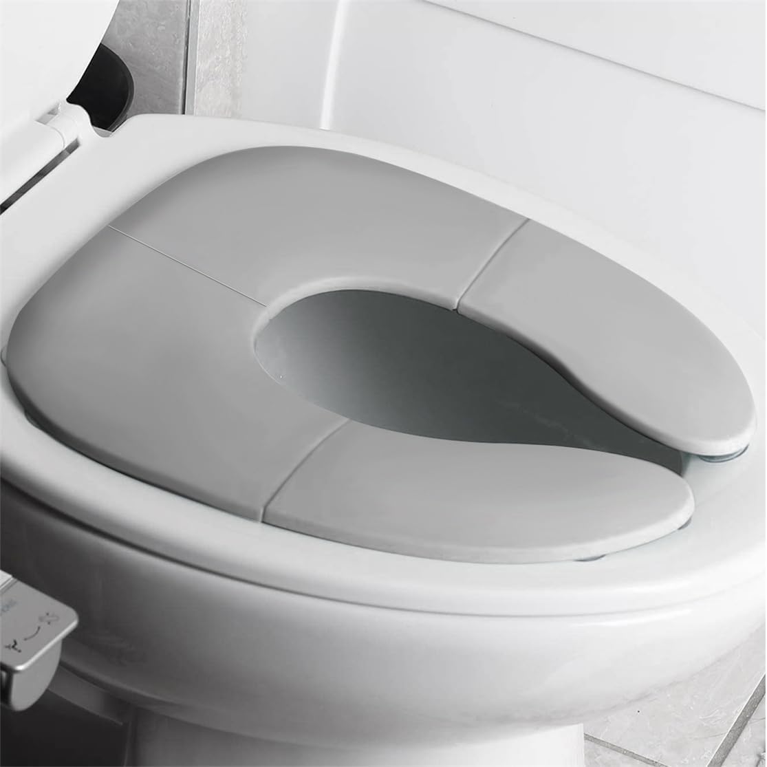Travel Potty Seat Portable Toilet Training Seat Cover Foldable Toddler Potty Training Seat with Storage Bag Non-Slip Pads Toilet Seat Cover for Kid