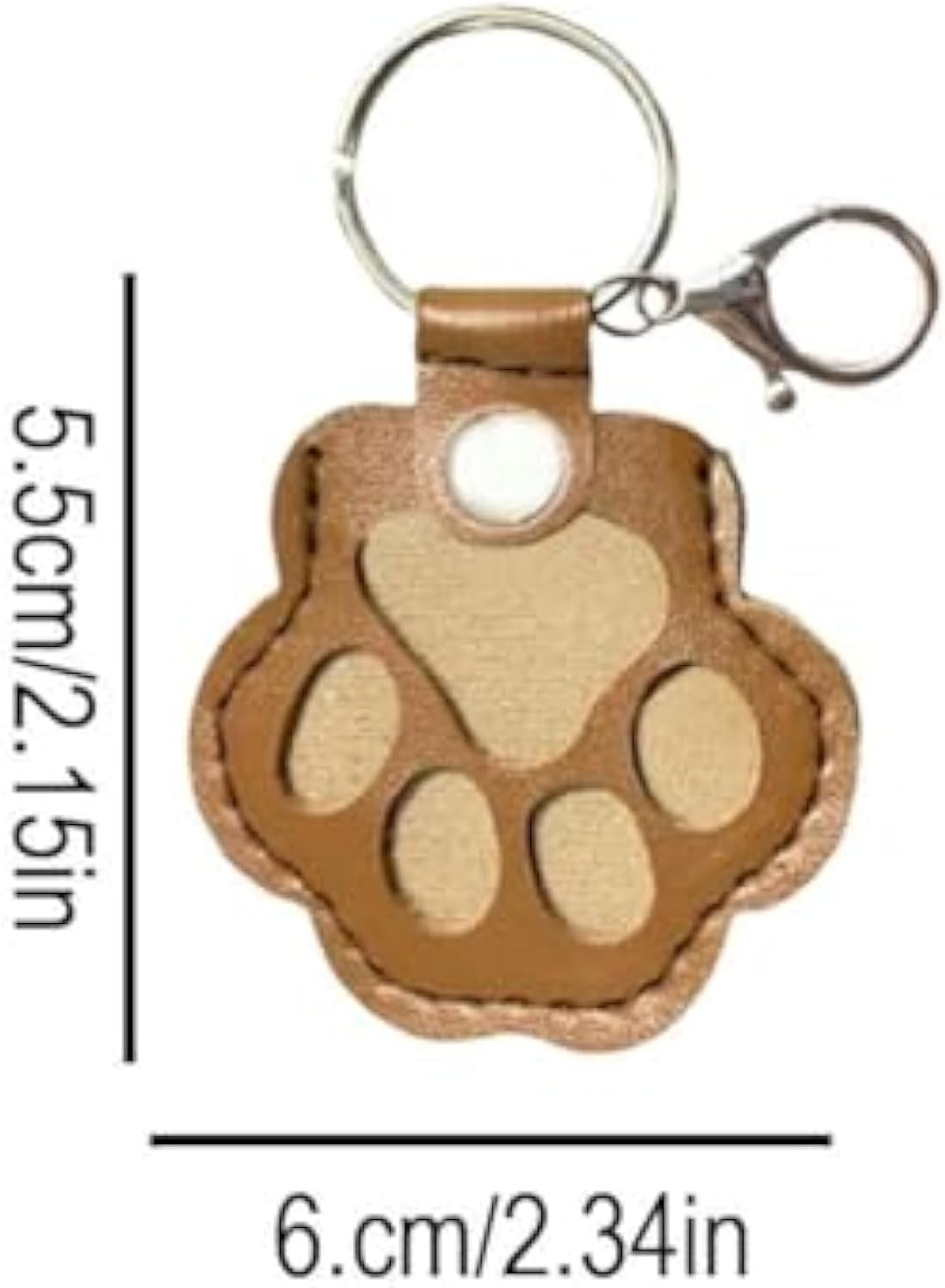 Dog Hair Keepsake Keychain, Dog Fur Storage Keychain, Cat Paw Shaped Keychains,For Bag Purse Paw Charm Key Holder
