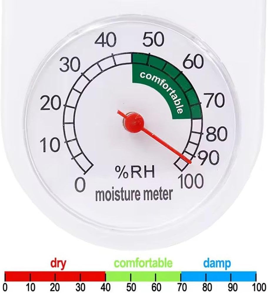 Indoor Outdoor Thermometer Wall Thermometer,Thermometer Hygrometer Humidity Monitor Temperature Humidity Gauge Meter with Celsius/Fahrenheit (℃/℉) for Patio Garden(White)