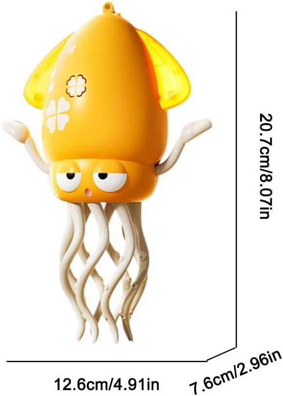 Magic Dancing Octopus Toy, Electric Dancing Octopus Baby Toy, Automatic Evasion Octopus Toy with Led Light and Music, Electronic Early Development Toys Birthday Gifts (Gray)