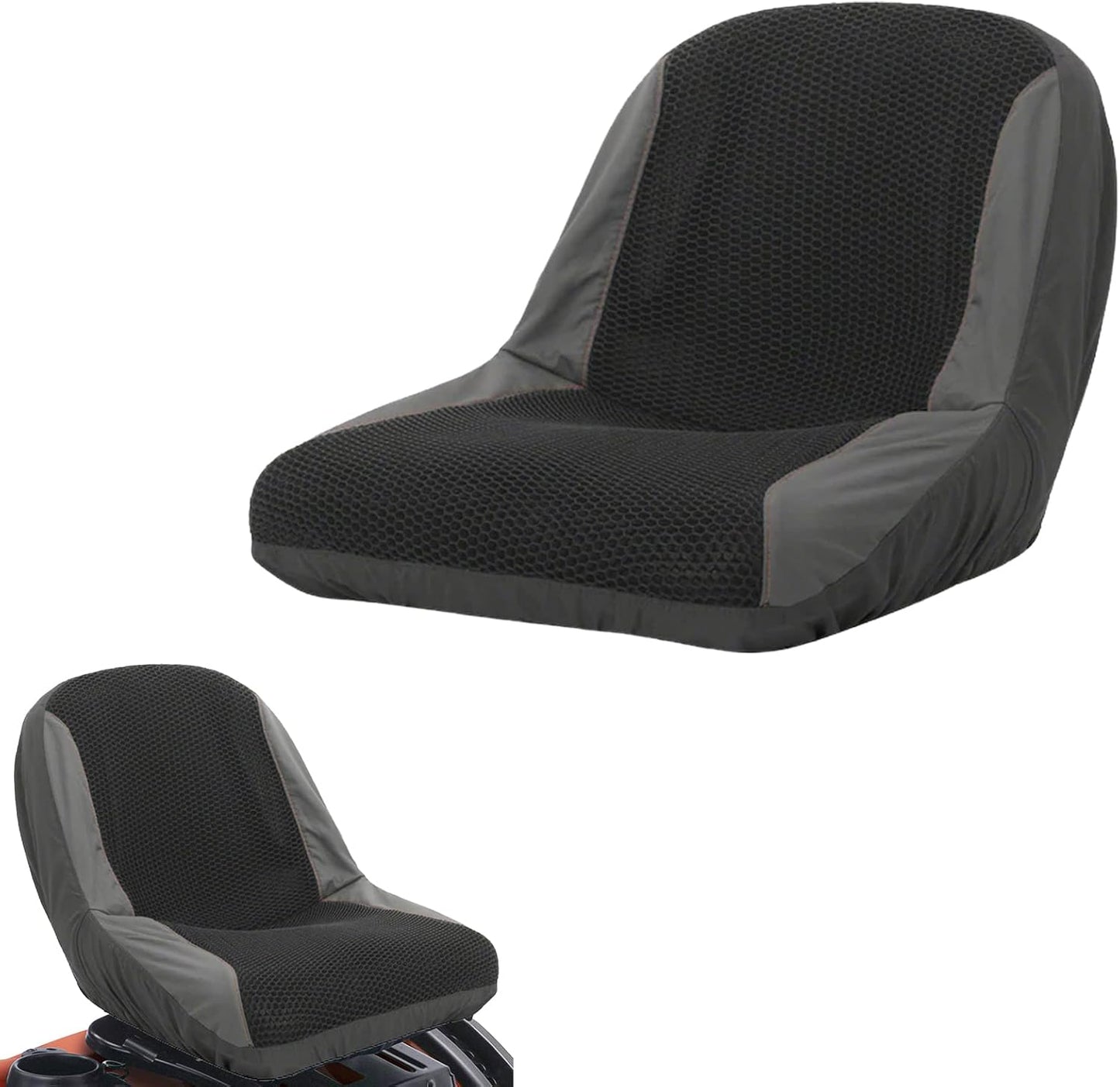 Mower Seat Cover Breathable Craftsman Mower Seat Cover Riding Lawn Mower Cushioned Waterproof Seat Cove Tractor Seat Cover Waterproof Durable Sunscreen Breathable Lawn Mower Seat Cover Black