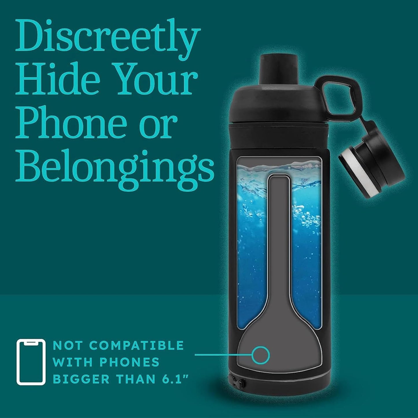 Plastic Water Cup Diversion Water Bottle Travel Home Hidden Spot Cash Card Key Bottom Compartment Storage Bottle