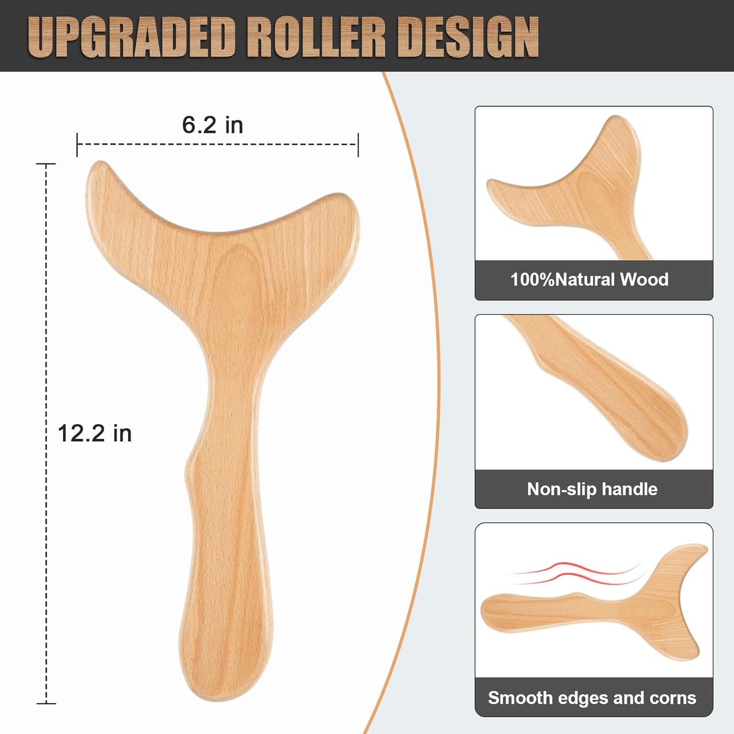 Wood Therapy Massage Tools,Wooden Lymphatic Drainage Massager, Cellulite Remover Body Sculpting Tool for Cellulite Reduction,Muscle Tension Release,Body Contouring and Shaping
