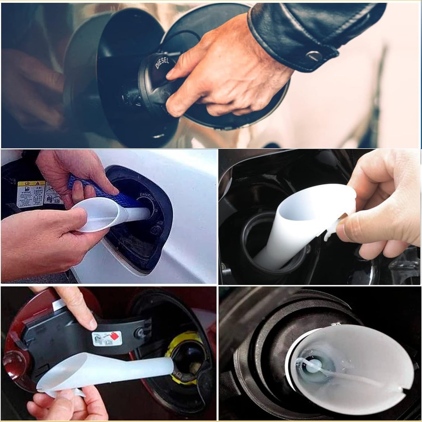 2pcs Ford 8U5Z-17B068-B Fuel Filler Funnel Oil Tool for F150 Funnels, Fuel Fill Funnel Fuel Filler Gas Tank Funnel Tube Replace 8U5A17B068AD 8U5Z17B068A for Ford F150 for Lincoln Funnel Oil