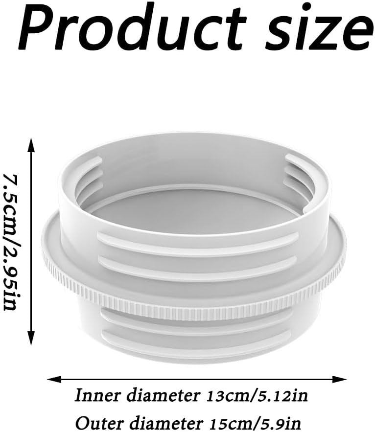 Air Conditioner Exhaust Hose Connector, Portable Air Conditioning Exhaust Hose Adapter, Pipe Reducer Connector Universal for 5.1" and 5.9" Hose