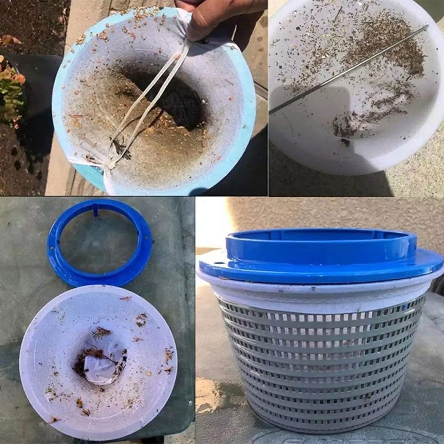 Pool Skimmer Socks, Pool FilterSaver Socks Net, Savers for Filters, Baskets and Skimmers, Ideal Skimmers Cleans Debris and Leaves for InGround and Above Ground Pools (20pcs)
