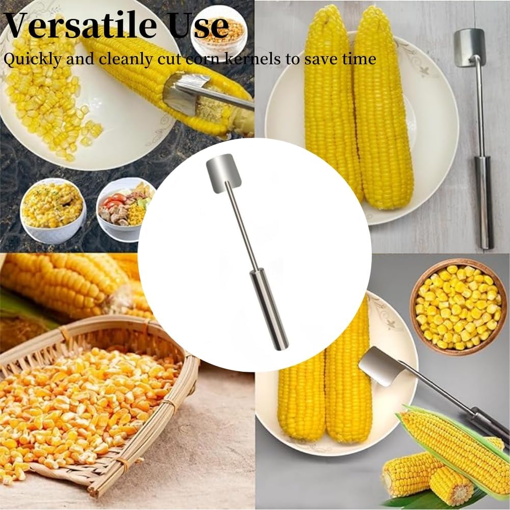Corn Peeler and Cob Remover Tool, Fast and Safe Kitchen Utensil, Easy Clean Design