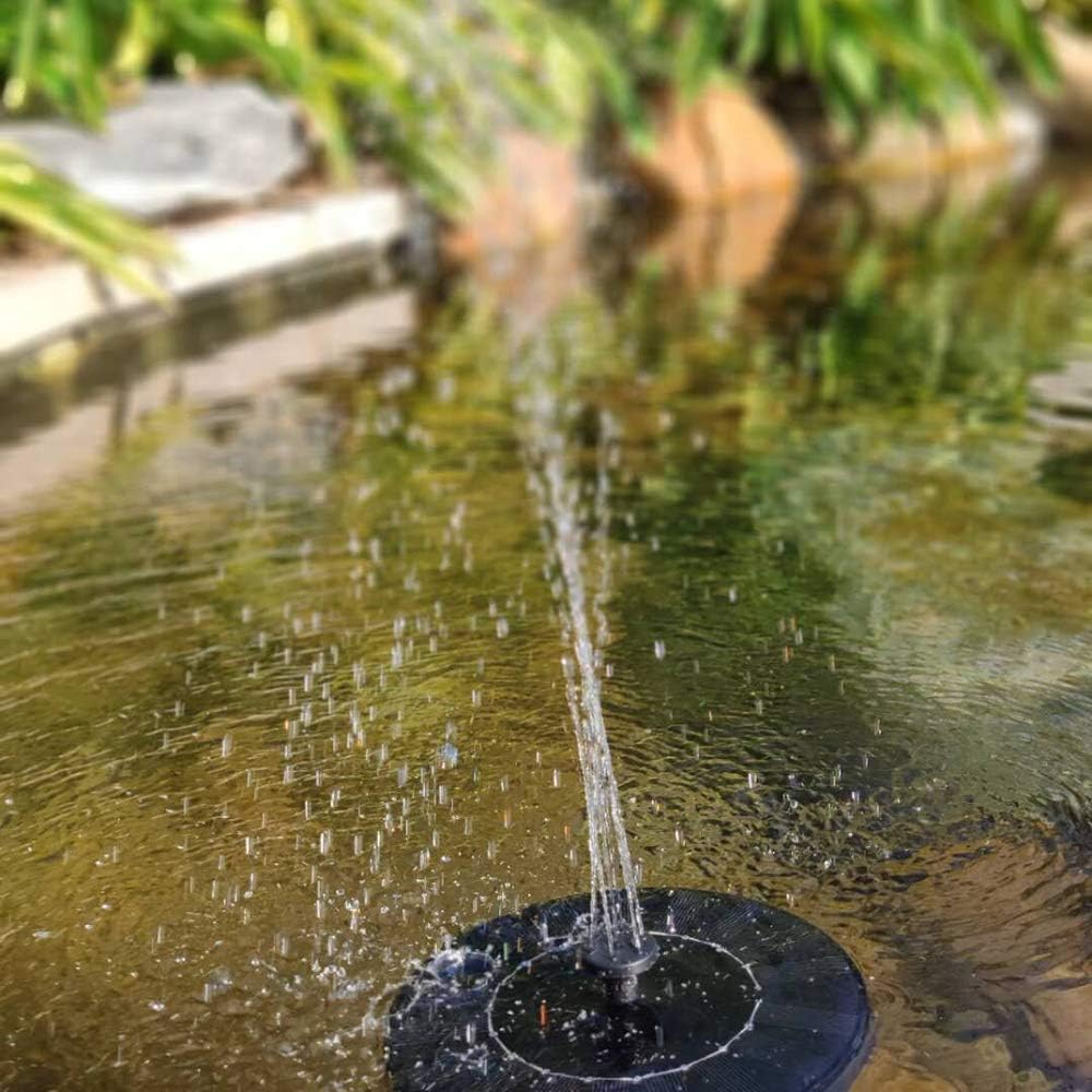 Solar Birdbath Fountain Pump 2.4W Floating Water Fountain Panel Kit for Bird Bath Small Pond Garden Patio and Lawn