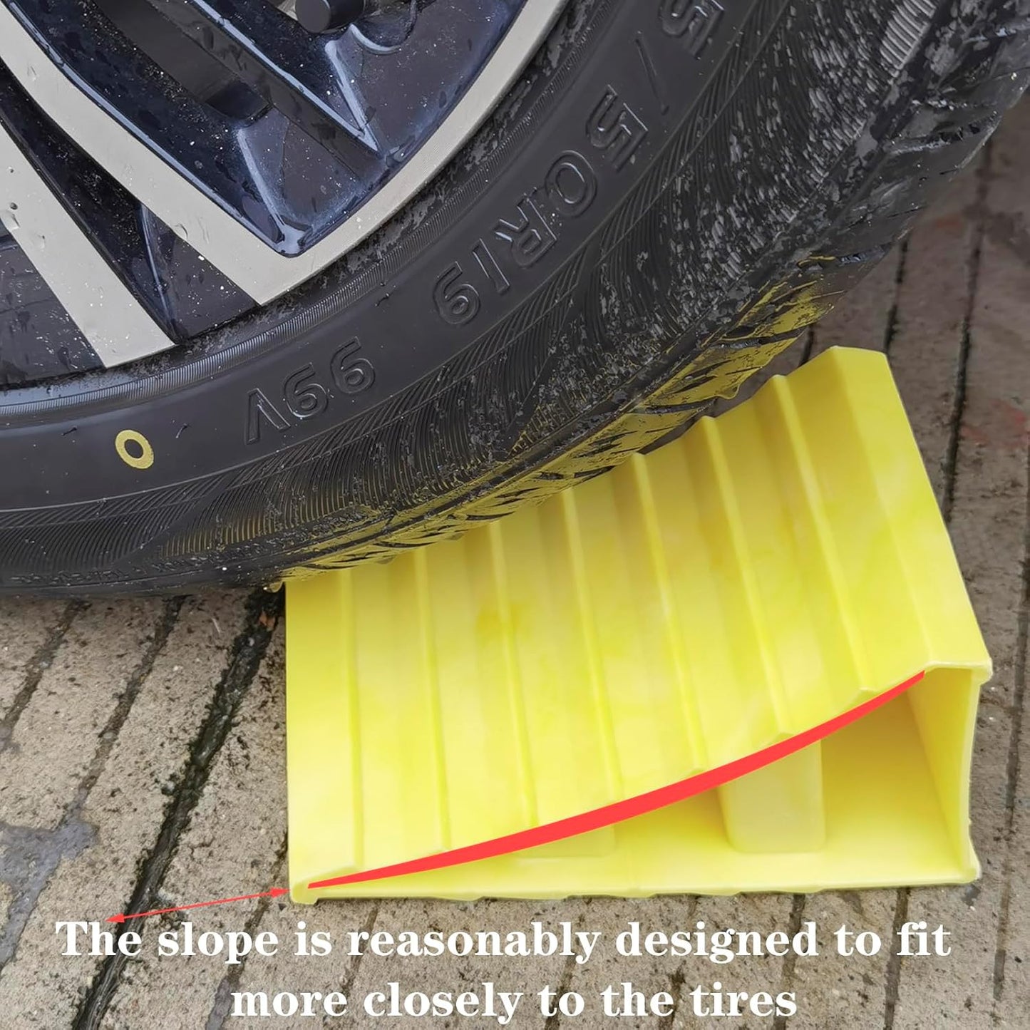 4 Pack Wheel Chocks, Non Slip Base, Tire Chocks,Heavy Duty Safety Wheel Chocks for RV, Trailer - Car Truck Stopper,Helps Keep Your Trailer or RV in Place