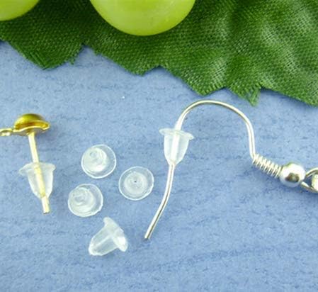 Earring Backings, Rubber Earring Backs for Stud Earrings for Women, Earring Backs for Fish Hook Earrings (100 Pieces)