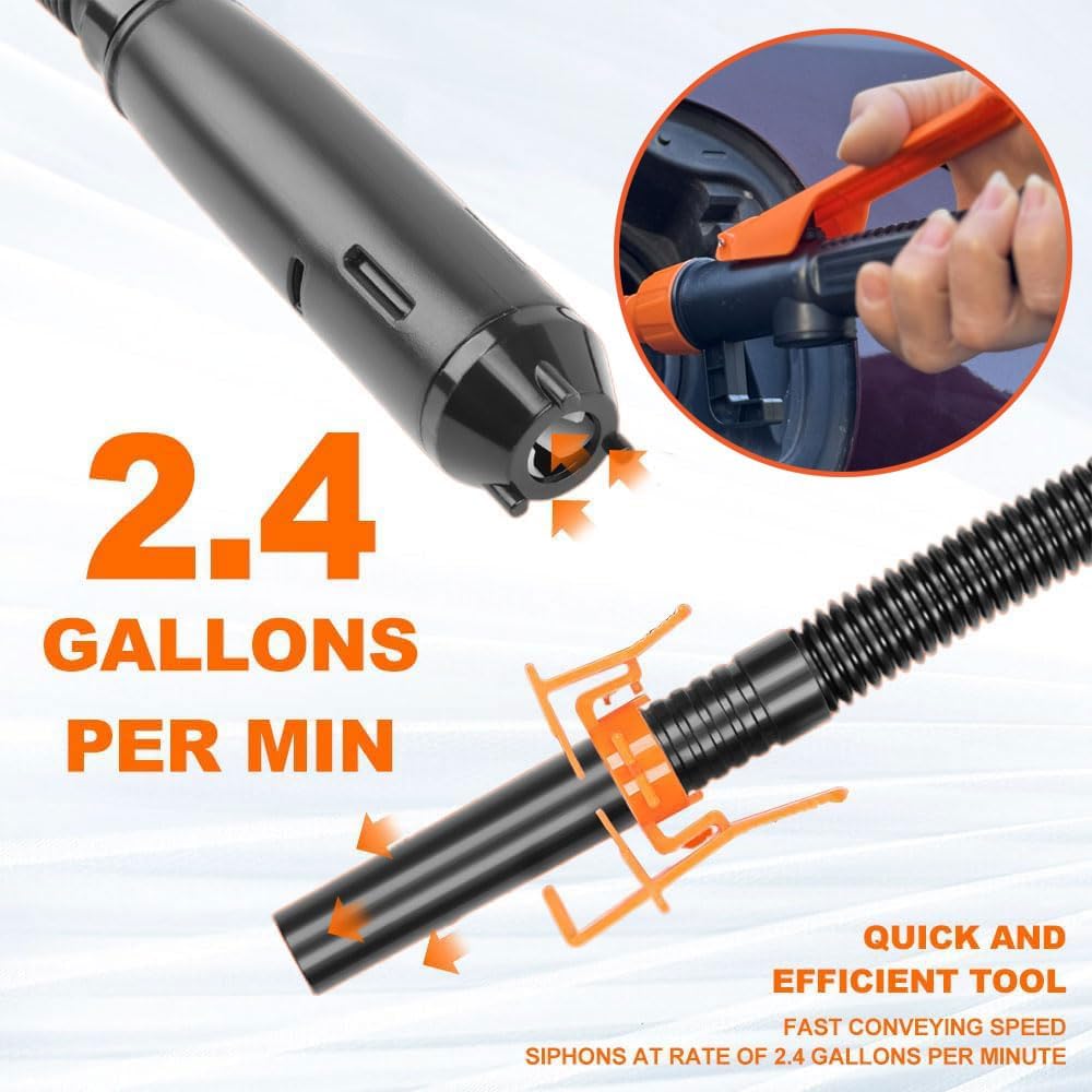 Portable Power Battery Pump, 2025 Upgrade Portable Fuel Transfer Pump Battery Operated Electric Siphon Pump for gasoline, Gas Pump for Gas Can Fuel Diesel Water Transfer