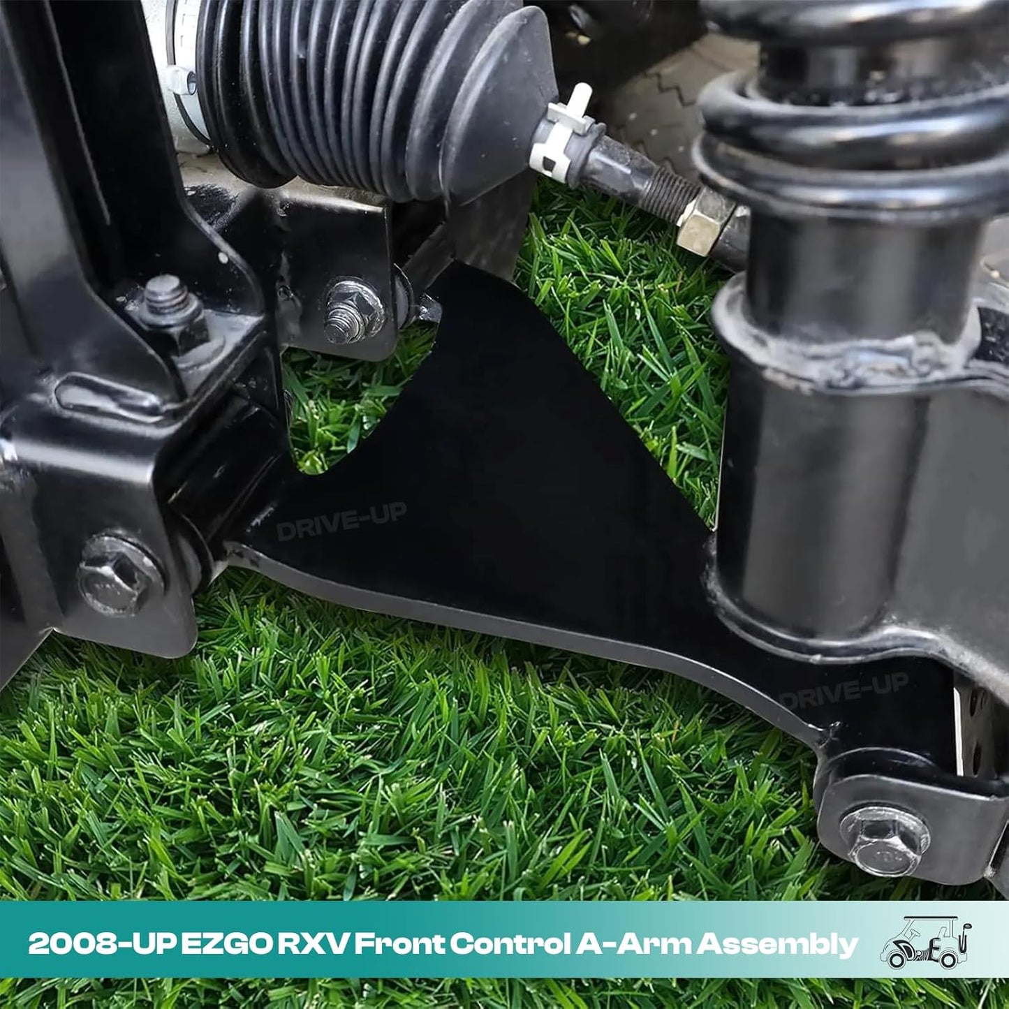 EZGO RXV Front Control A-Arm Assembly, Golf Cart Suspension Fits for 2008-Up Gas and Electric Carts, OEM 604654, 608089 -