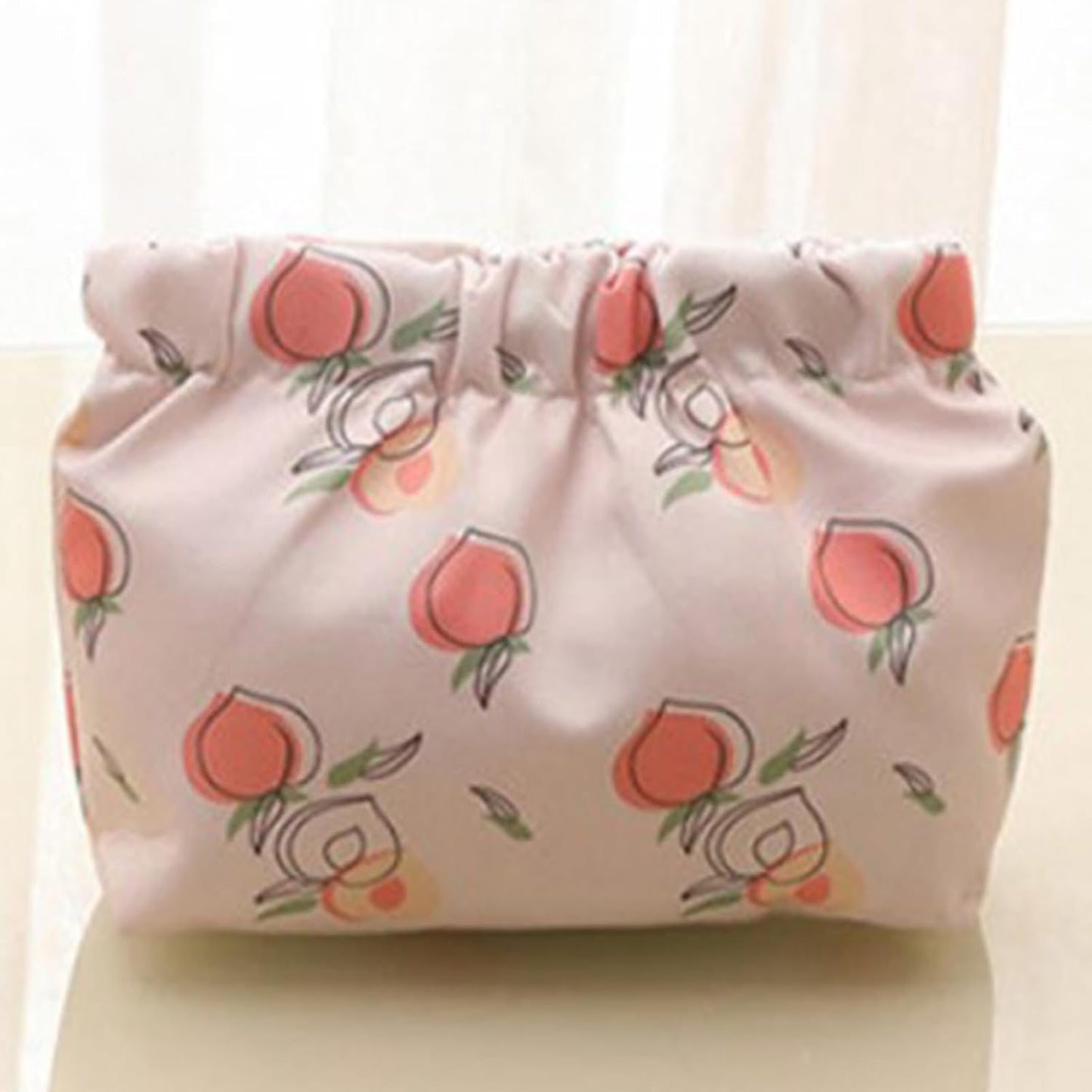 2Pcs Printed Pocket Cosmetic Bag, Mini Makeup Bag Portable Lipstick Case Travel Organizer for Headphones Jewelry