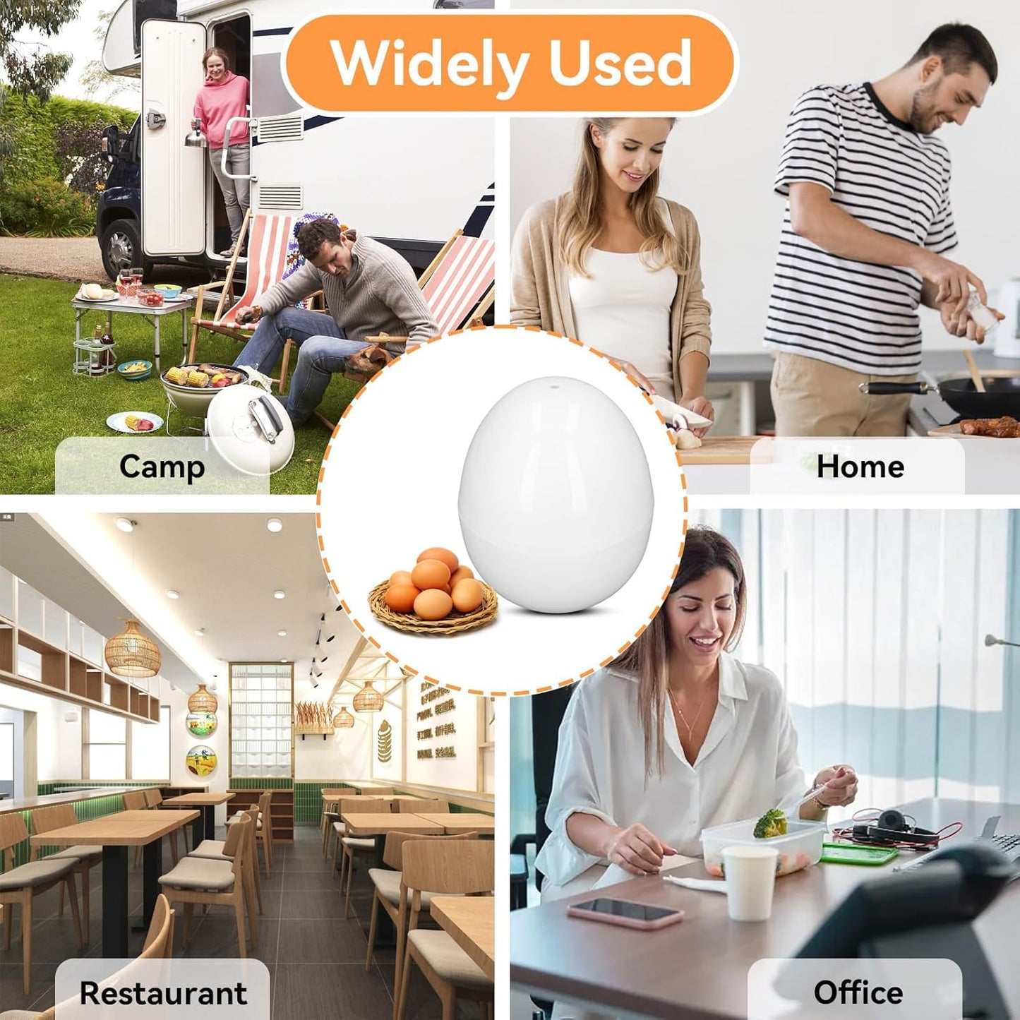 Microwave Egg Cooker, Hard Boiled 4 Capacity Boiler Steamer Poacher Microwavable with Lid for Cooking Kitchen Tools