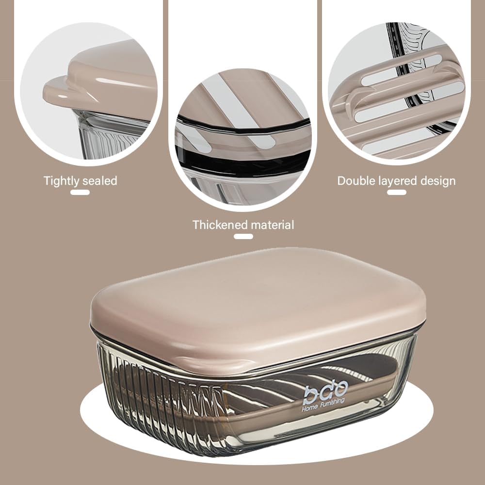 Travel soap box - soap holder - soap box with lid - portable soap box - sealable with lid - waterproof and moisture resistant - suitable for travel - camping - outdoors - gym - bathroom