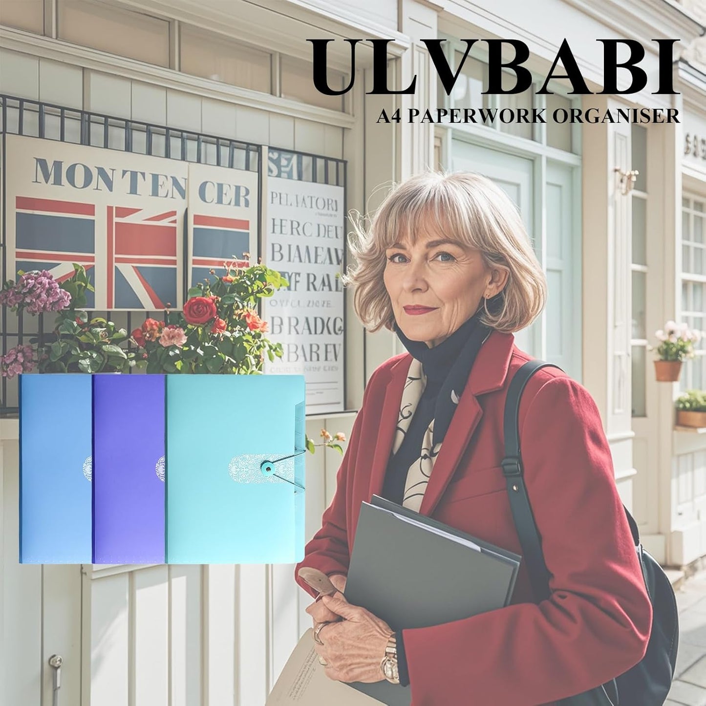 A4 Expandable folder - 3 poly pockets folder - 12 compartment folders large capacity accordion folders - expandable folders for office - business trips - home