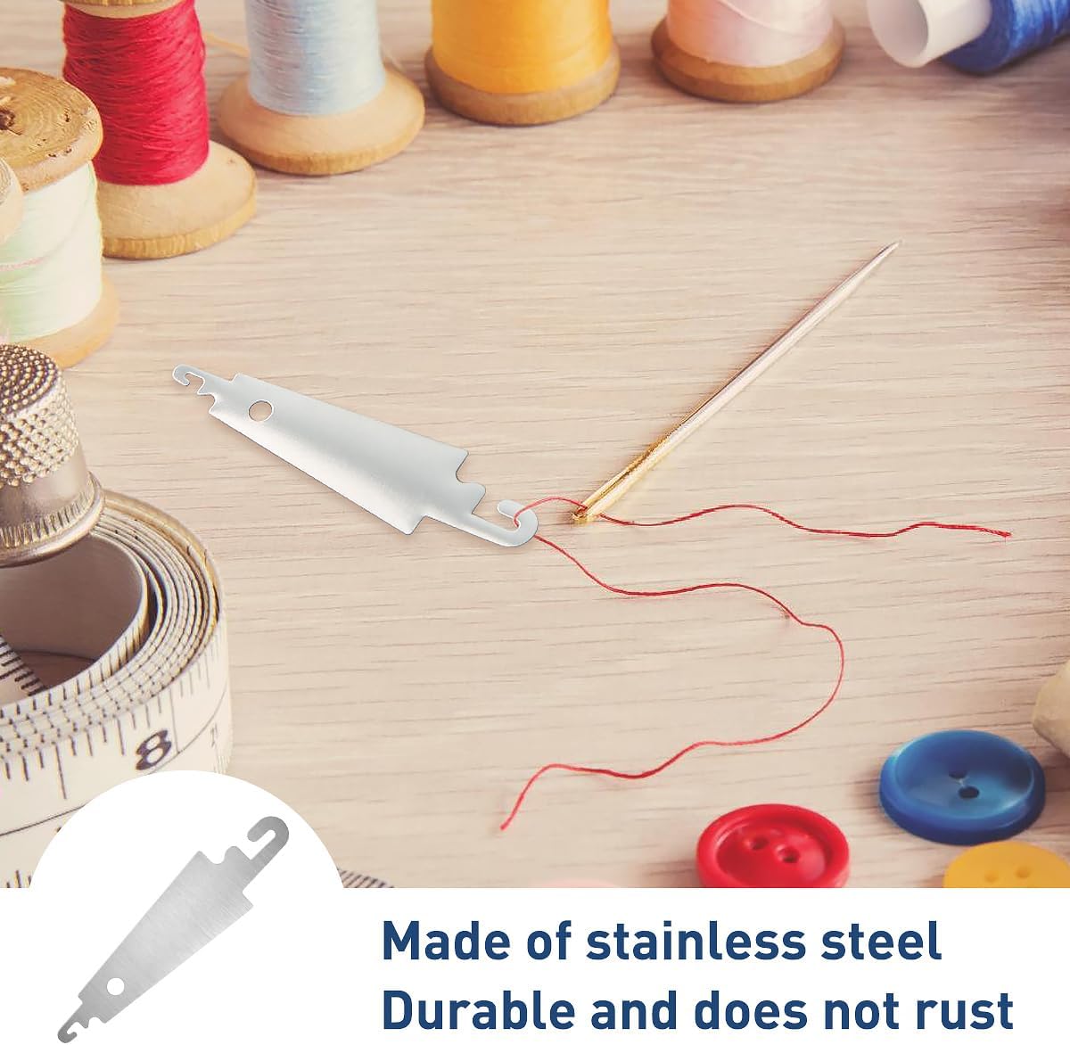 10 pieces of embroidery and cross-stitch needle threader tool - stainless steel hook needle threader - manual threader for needles with large eyes - Sewing Tools Consumables Accessories