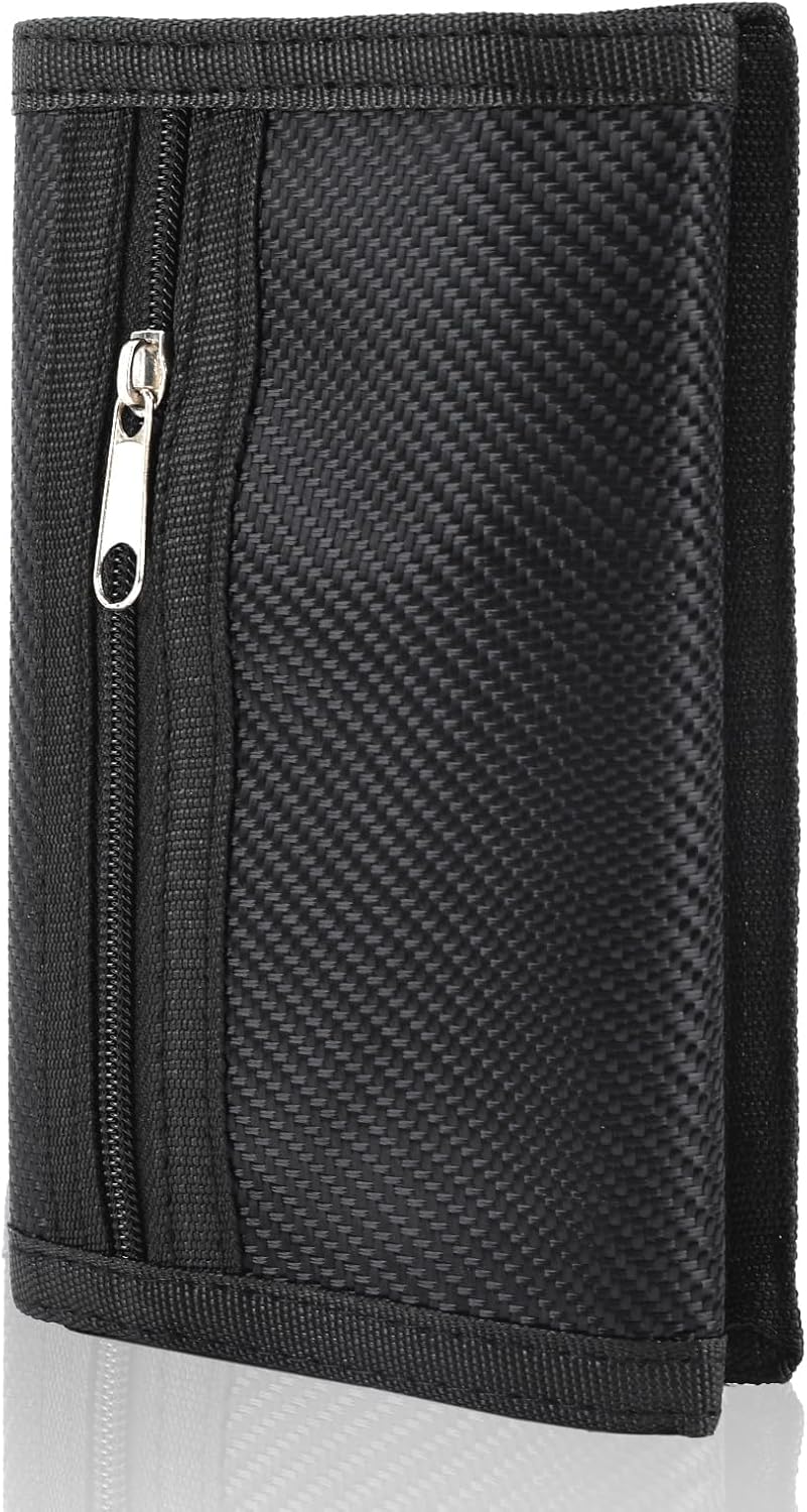 Heren Slim Wallet UK Simple Lightweight Compact RFID Blocking Soft Secure Credit Card Holder for 6 Cards and Banknotes Suitable for Travel Men Dad Friend Birthday Gift Charcoal Black