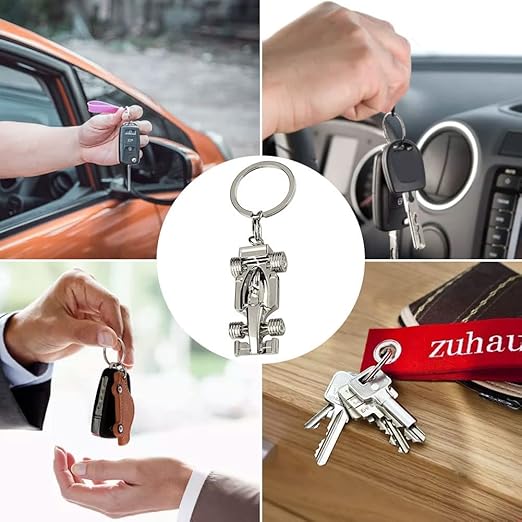 Silver racing keychain for Father's Day, birthday, Christmas for racing fans, 1 sport F1 keychain, keychain accessories Formula 1 gift for boys or men