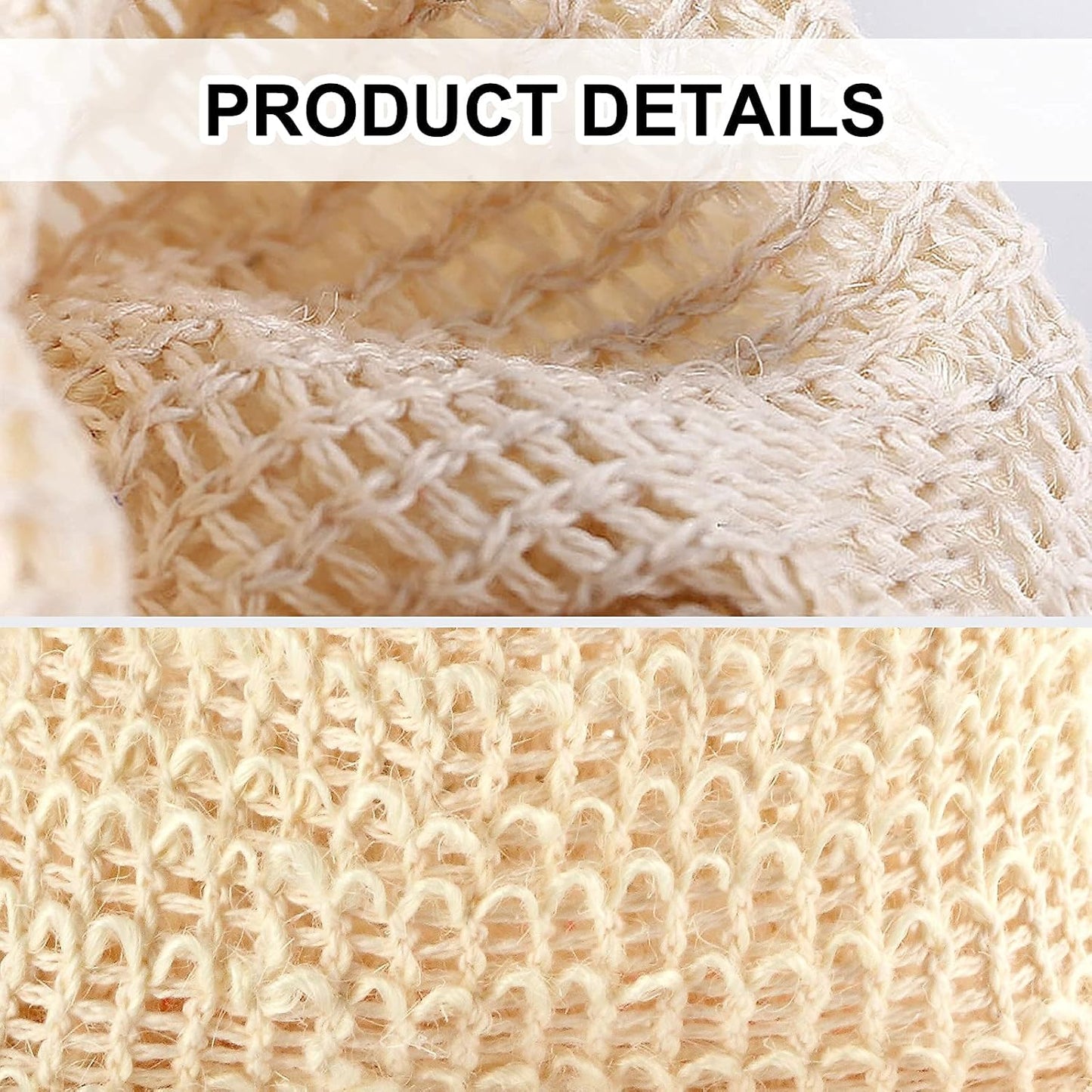 Soap Bags - Natural Sisal - Mesh Bags for Storing Soap - Plastic-Free - Exfoliating - Soap-Lathering - Dry Soap Holder - Shower (4 pieces)