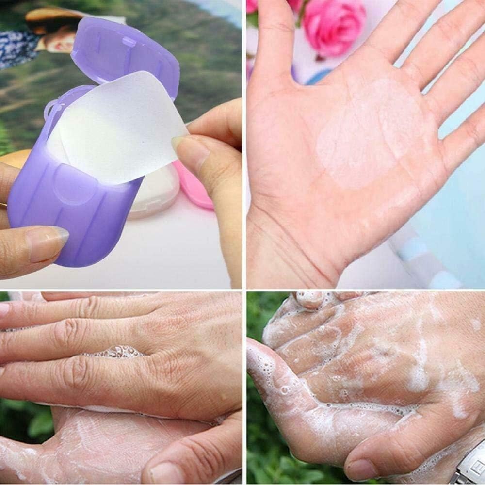 Soap sheets - Portable travel soap sheets - 5 boxes - Total 100 pieces - Random colours in boxes - Disposable hand wash paper - Suitable for family trips, camping, hiking, outdoor activities - Easy to clean mini soap paper