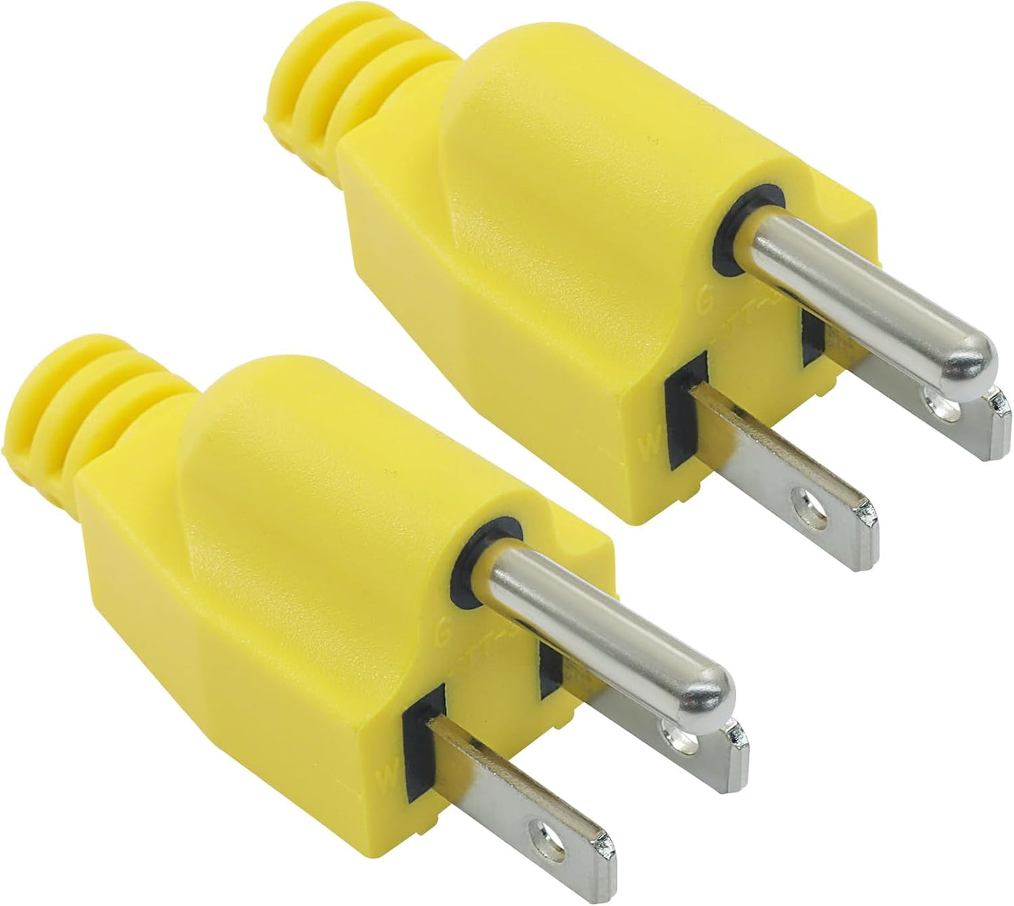 Biaungdo 2 Pack Neutral Ground Bonding Plug for Portable Inverter Generator, Surge Protector Ground Plug with Floating Neutral on RV Generator for Open Ground Error(Yellow)