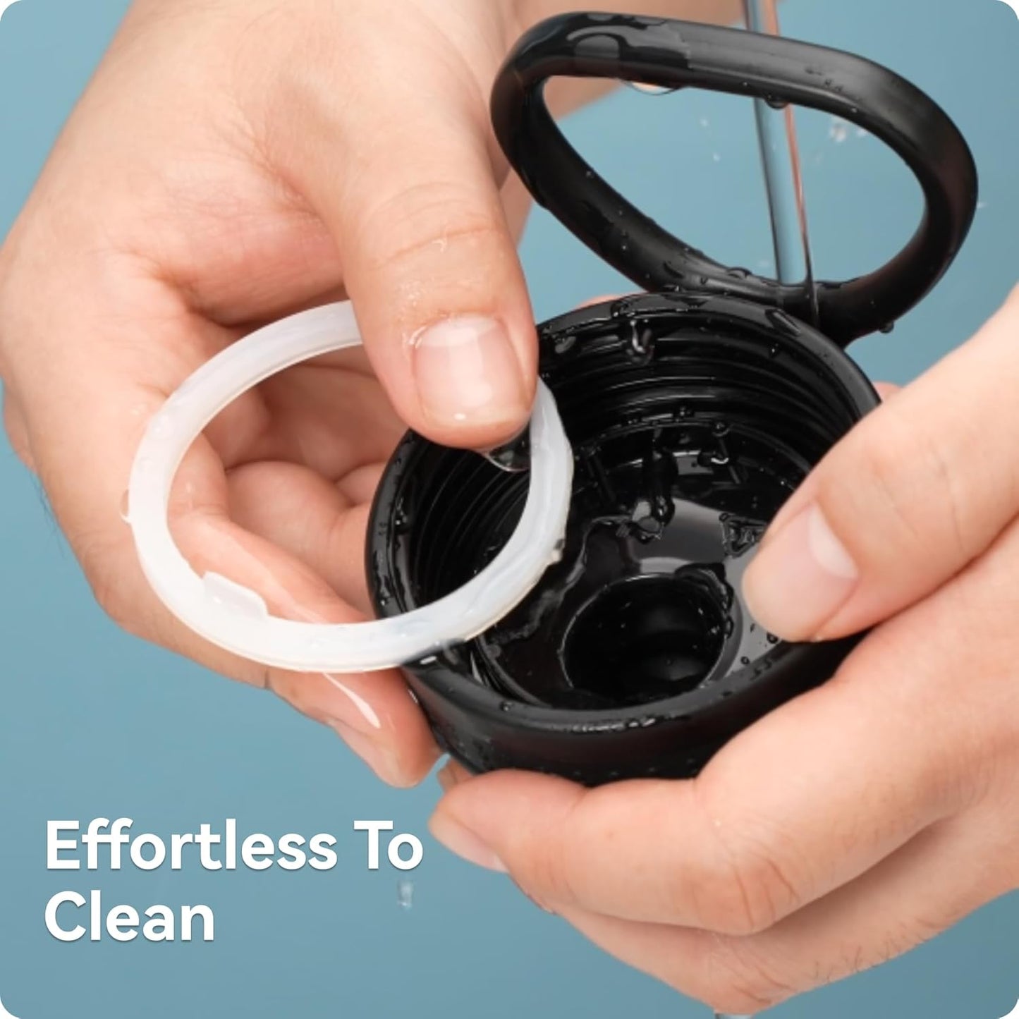 Gasket Replacement Three Finger Water Bottle Spout Lid ONLY, 4 Pack Silicone Sealing O Rings, Leak Proof & Precise Fit