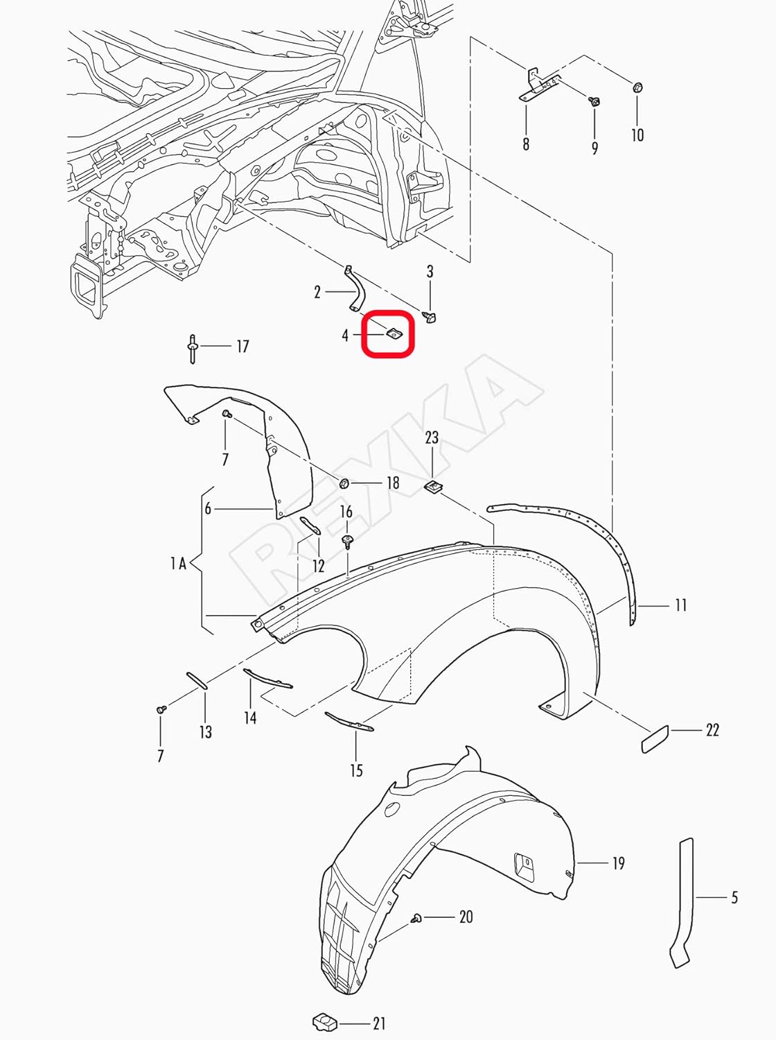 Rexka 15pcs M5 Metric Extruded U Nut for Fender Bumper Headlamp Assembly U Nuts for BMW Volkswagen Audi 51127070202, N90168602