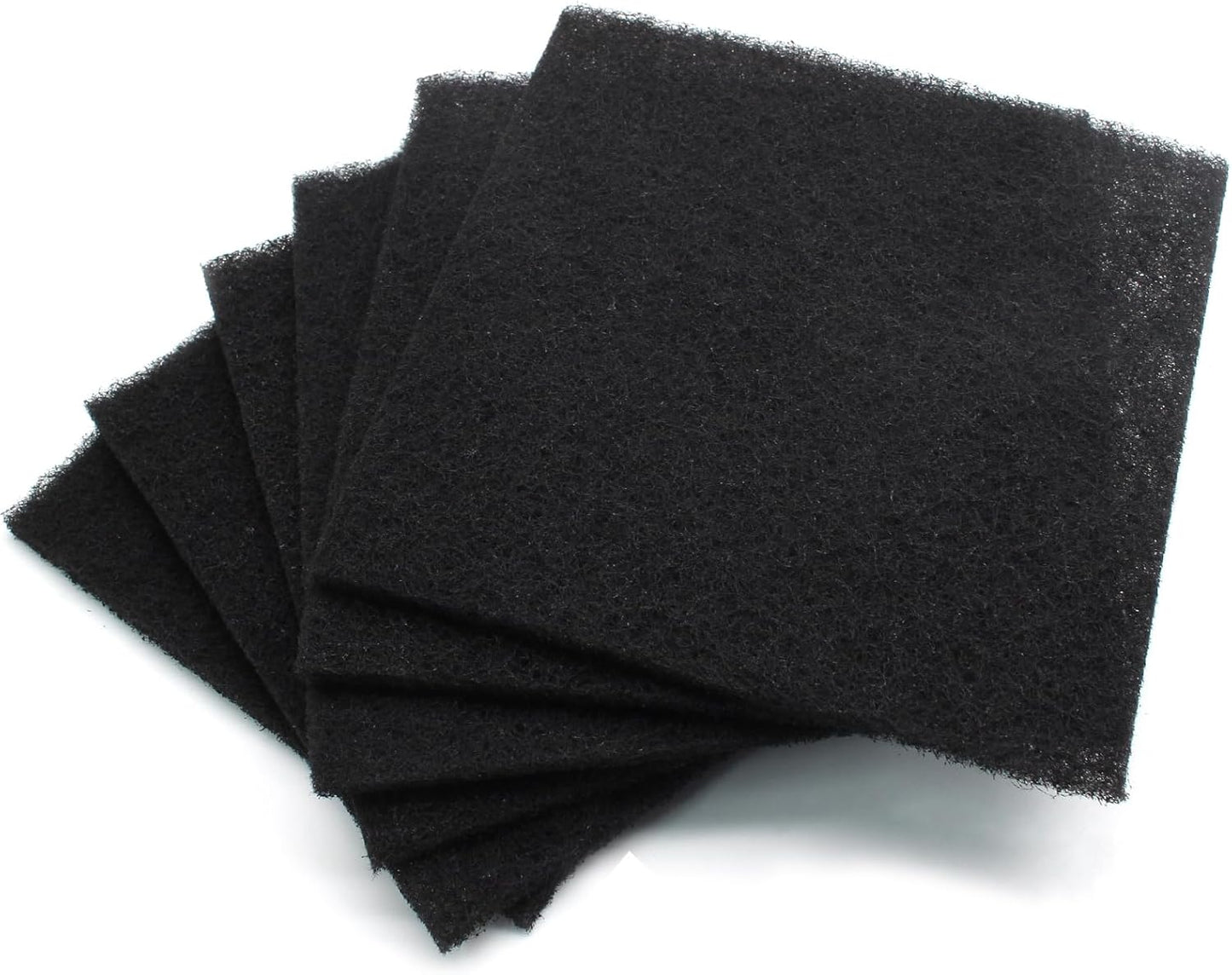 Biaungdo 6 Pack 5 Inch Sqaure Charcoal Filter Replacements, Black Kitchen Compost Bin Filters for Countertop Square Carbon Filter Bin Pail Replacement