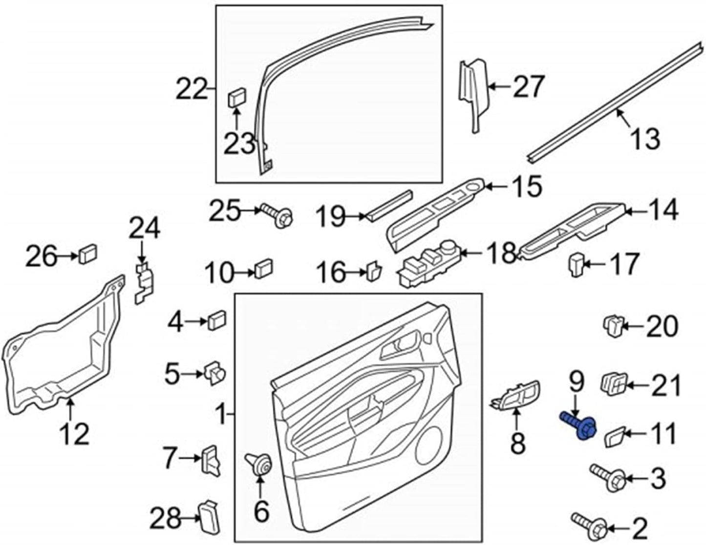 Rexka 15pcs M4.2 Fender Liner Door Trim Panel Wheelhouse Liner Bumper Cover Side Shield Retainer Screw Bolt for Ford W716345S450B Edge Escape F-150 Fusion Mustang Lincoln MKC MKX MKZ W716345-S450B